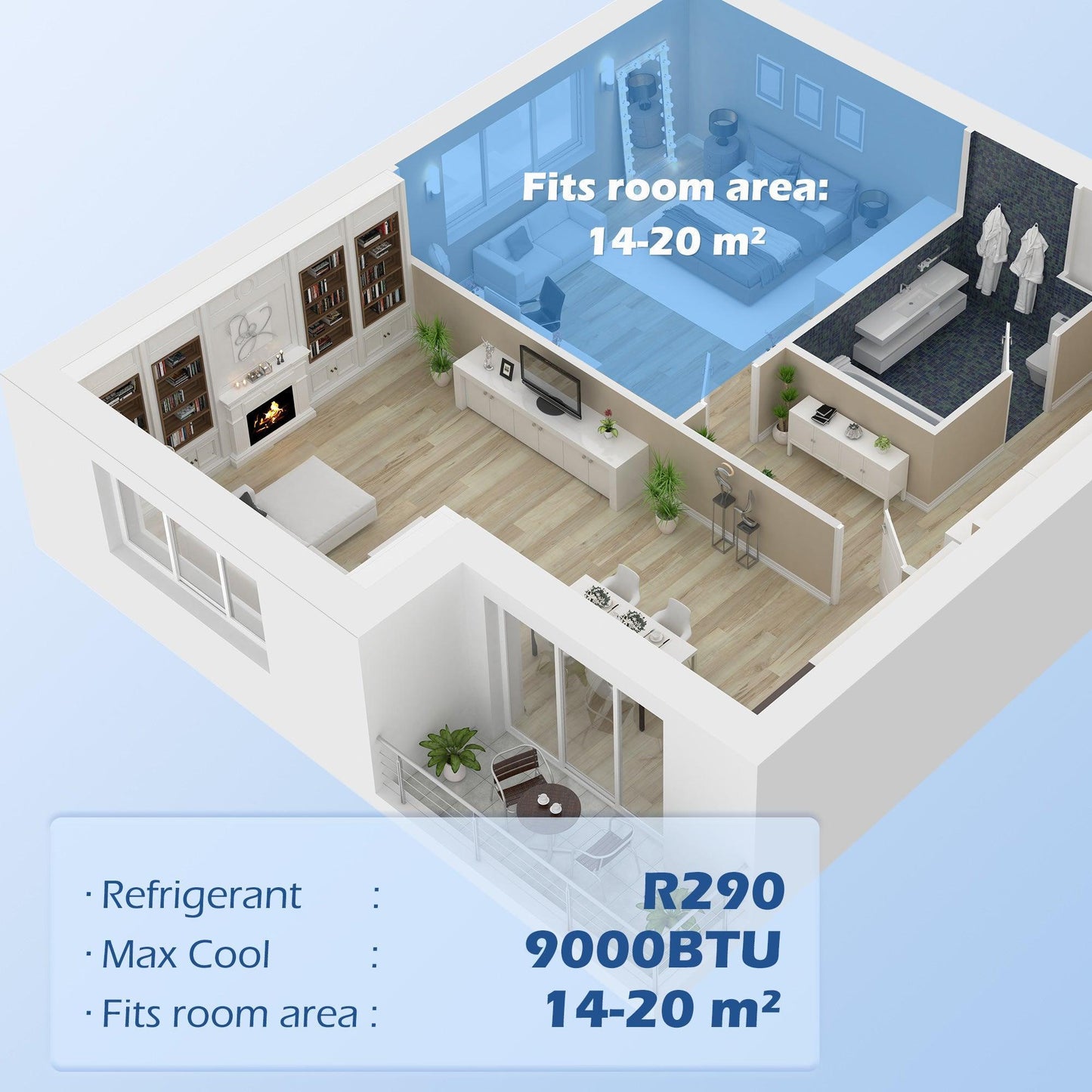 HOMCOM 9,000 BTU Smart Portable AC - Compact & Efficient - ALL4U RETAILER LTD