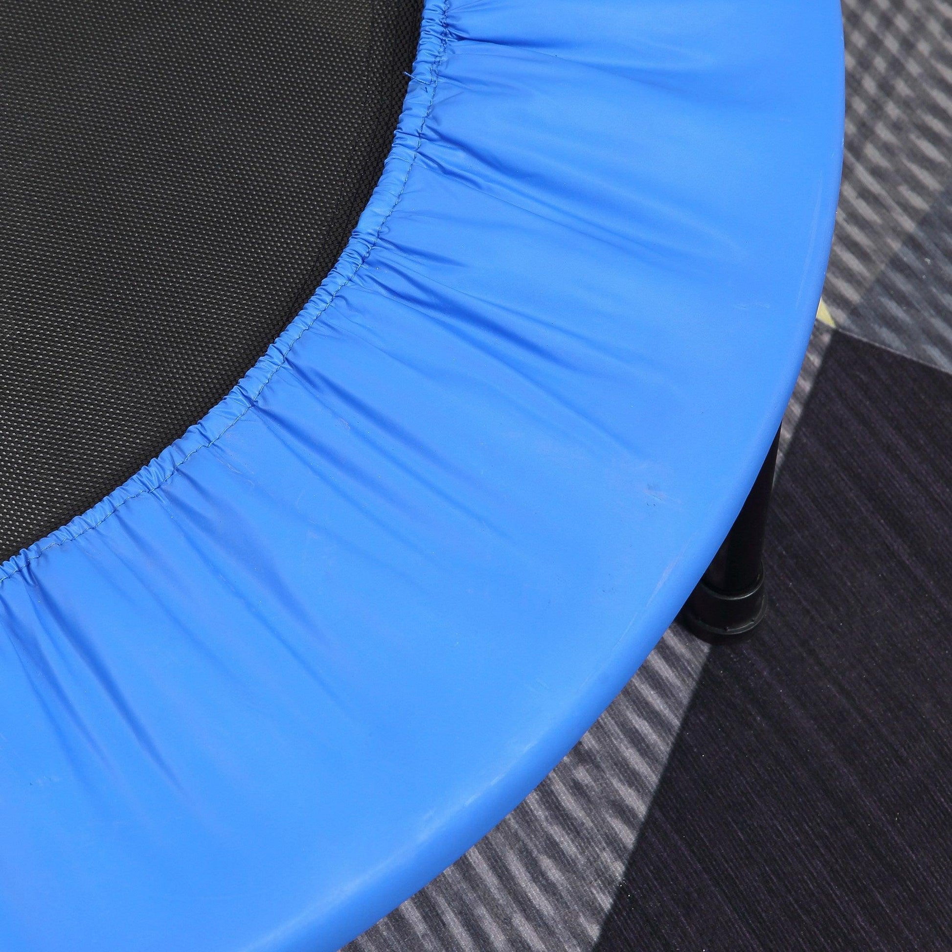 HOMCOM 96cm Foldable Mini Trampoline – Home Gym Exercise, Blue/Black - ALL4U RETAILER LTD