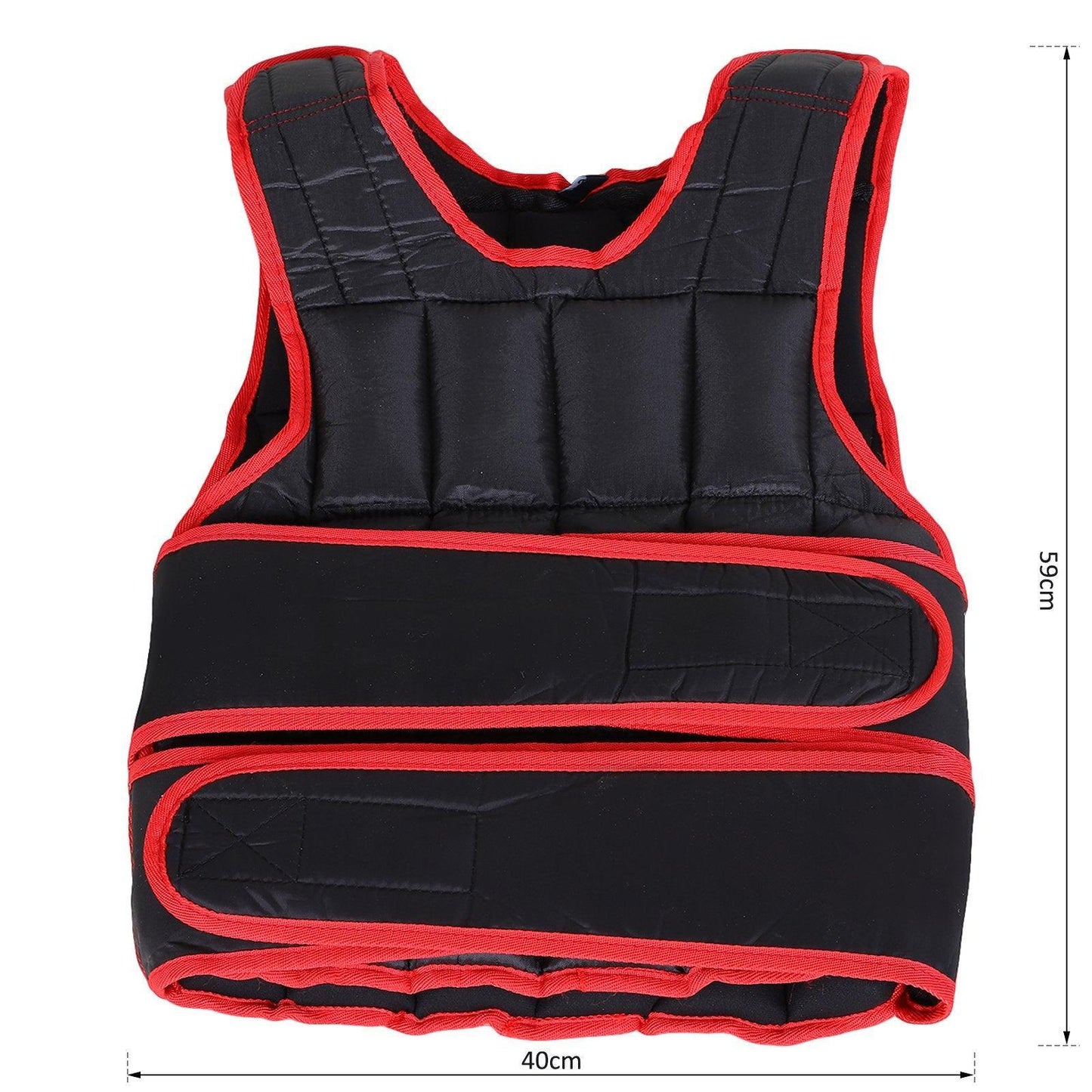 HOMCOM Adjustable 10kg Red Weight Vest - ALL4U RETAILER LTD