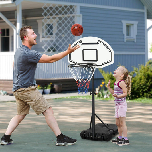 HOMCOM Adjustable Basketball Stand - Ideal for Kids & Adults - ALL4U RETAILER LTD