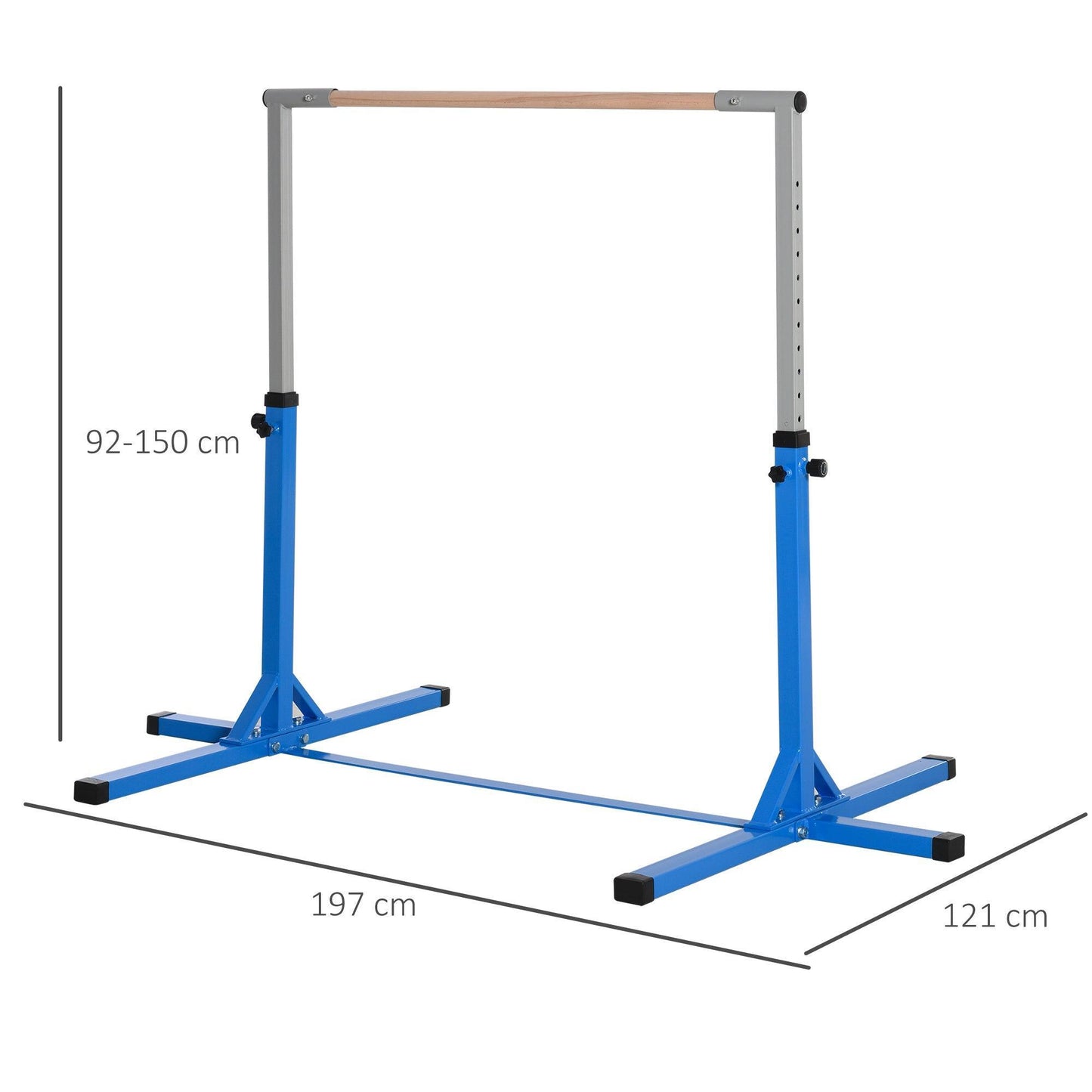 HOMCOM Adjustable Gymnastics Horizontal Bar for Kids - ALL4U RETAILER LTD