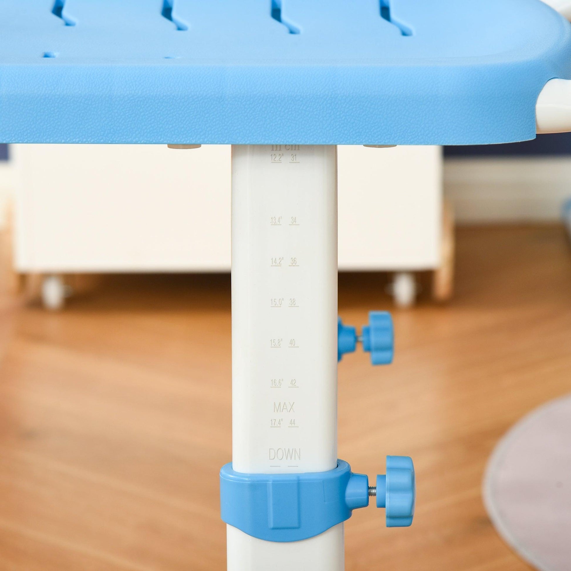 HOMCOM Adjustable Kids Desk & Chair Set with Tiltable Desktop – Blue - ALL4U RETAILER LTD