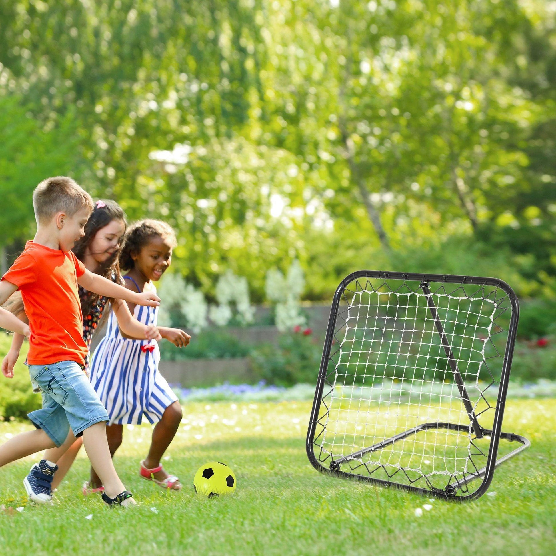 HOMCOM Adjustable Rebounder Net Goal - Daily Sports Training - ALL4U RETAILER LTD