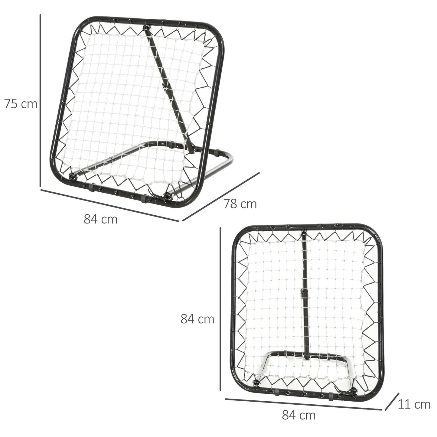 HOMCOM Adjustable Rebounder Net Goal - Daily Sports Training - ALL4U RETAILER LTD