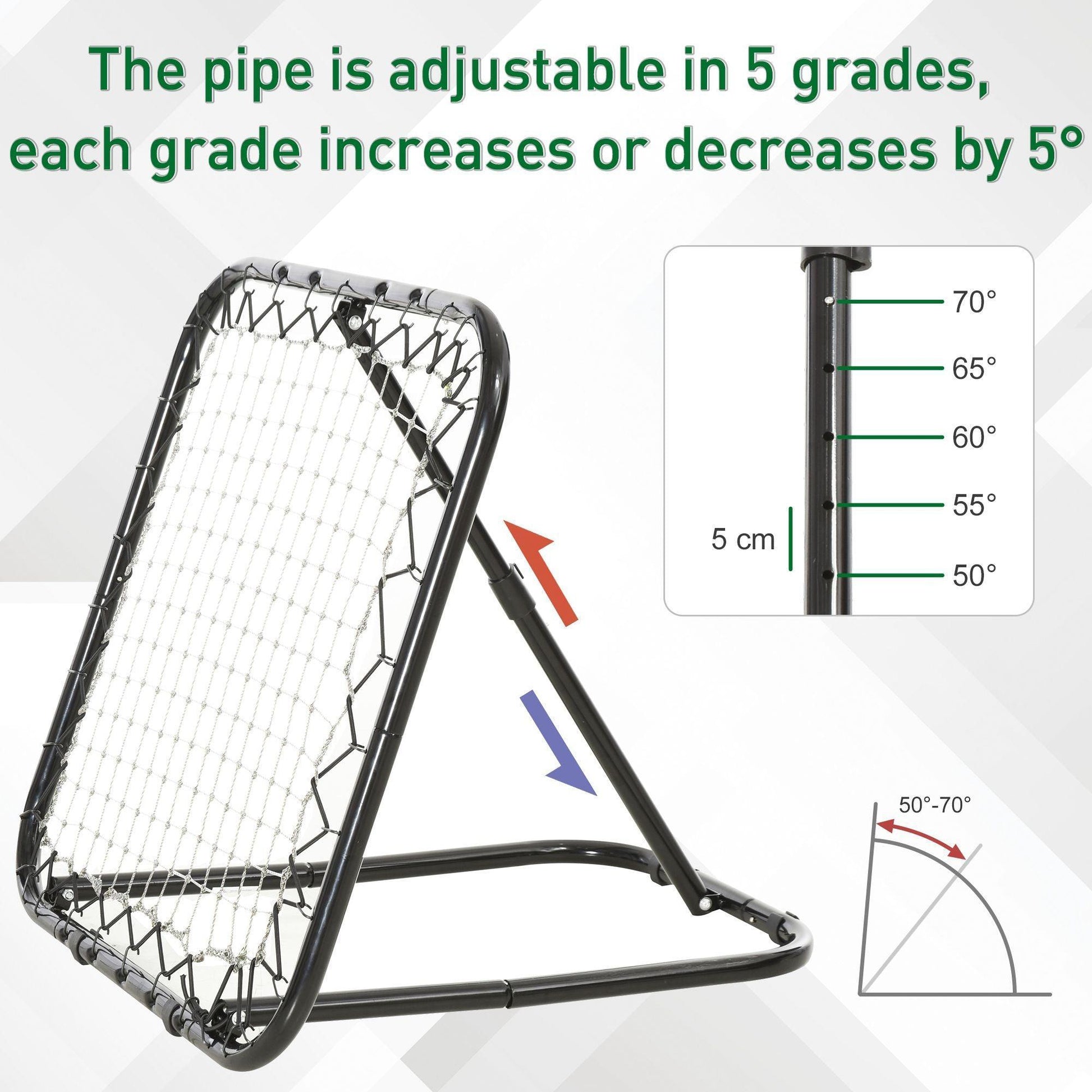 HOMCOM Adjustable Rebounder Net Goal - Daily Sports Training - ALL4U RETAILER LTD