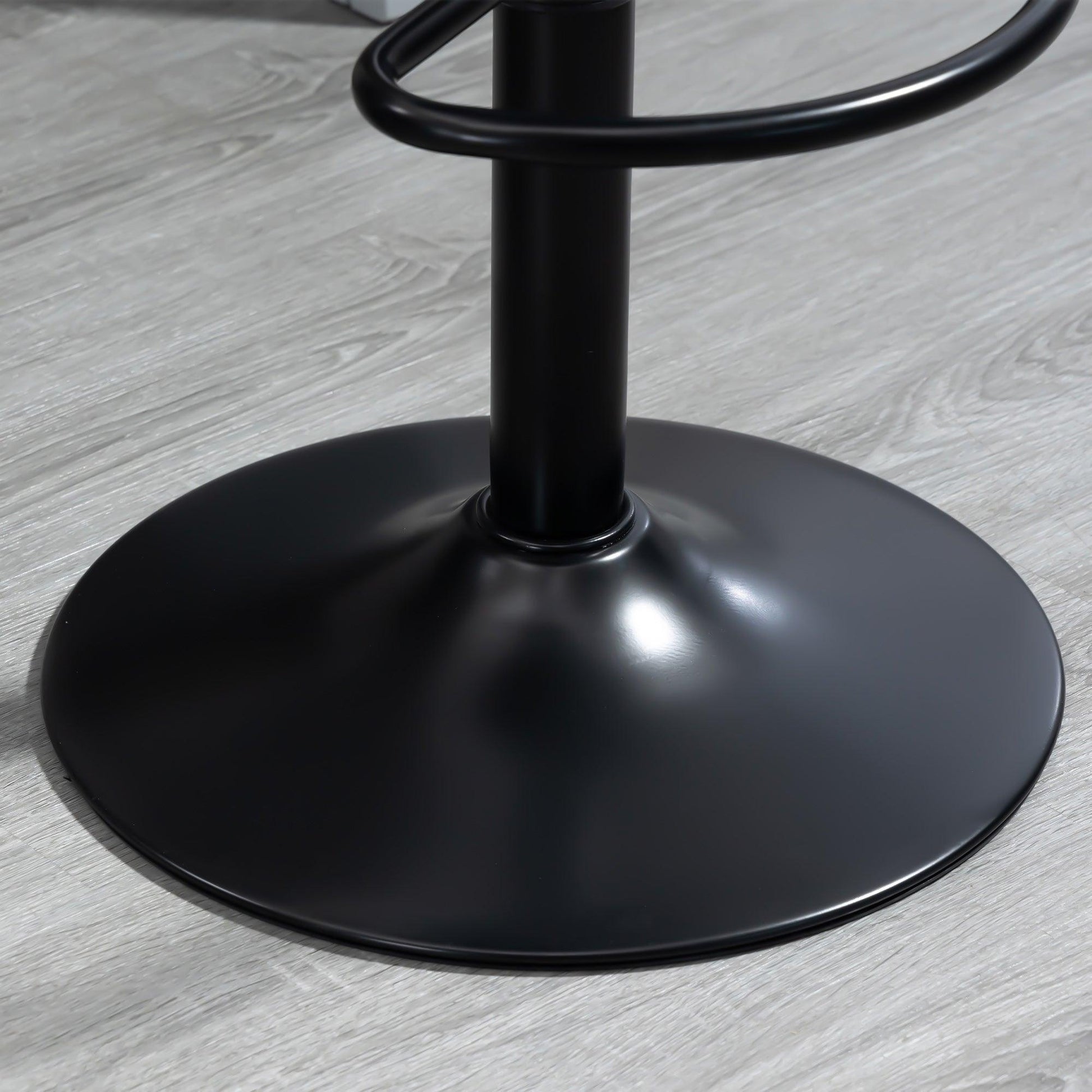 HOMCOM Adjustable Swivel Barstools with Footrest and Backrest - ALL4U RETAILER LTD