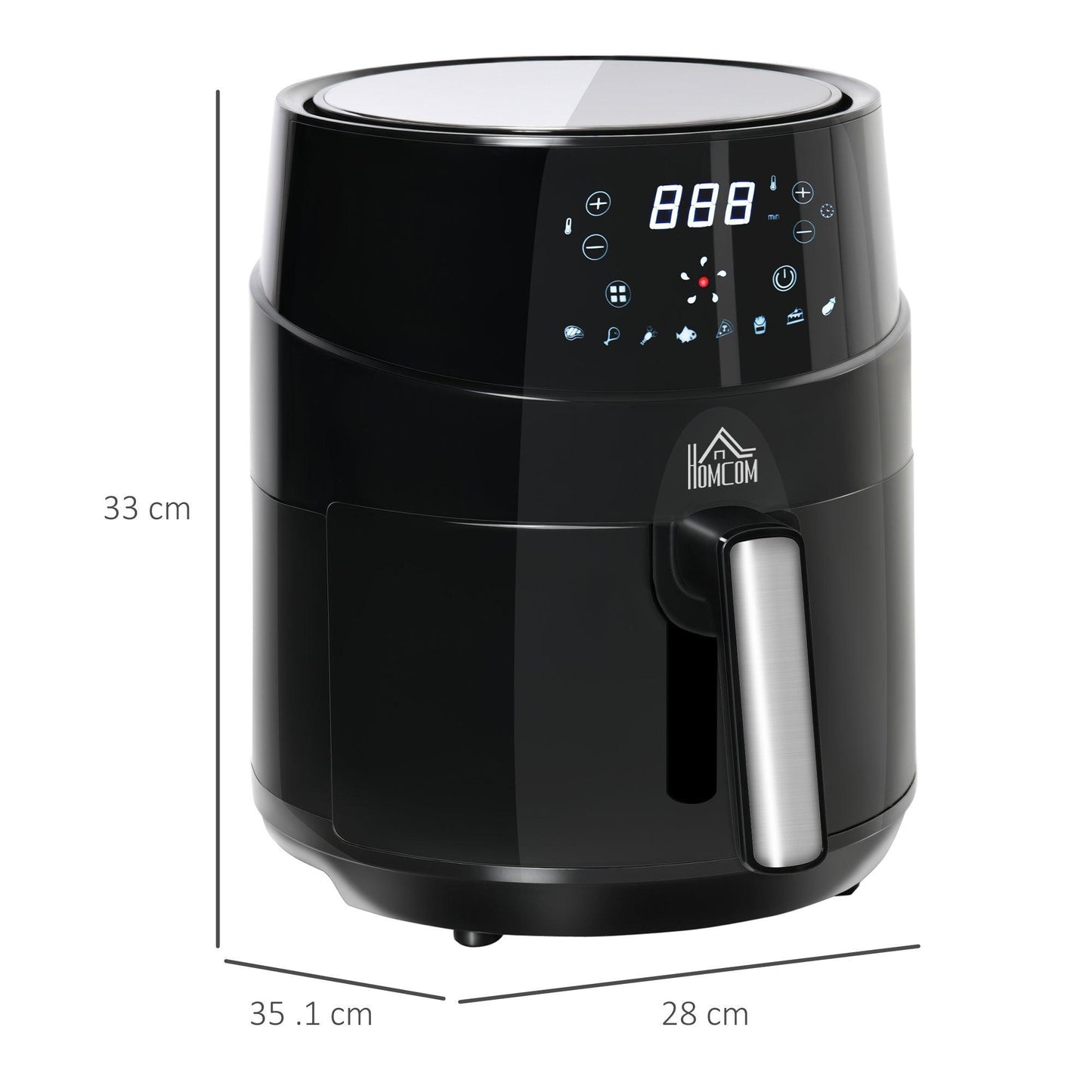 HOMCOM Air Fryer, 4.5L Capacity, Digital Display - ALL4U RETAILER LTD