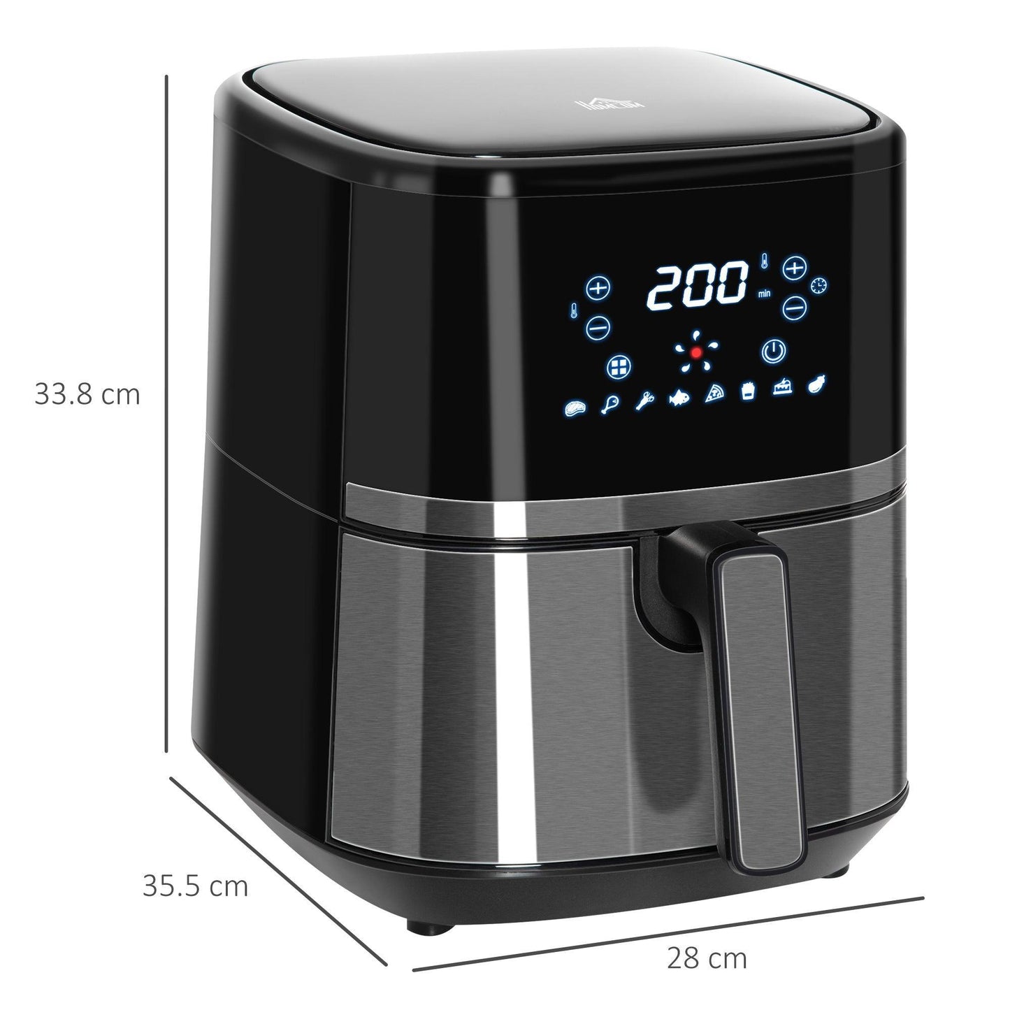 HOMCOM Air Fryer - 4.5L, Digital Display - ALL4U RETAILER LTD