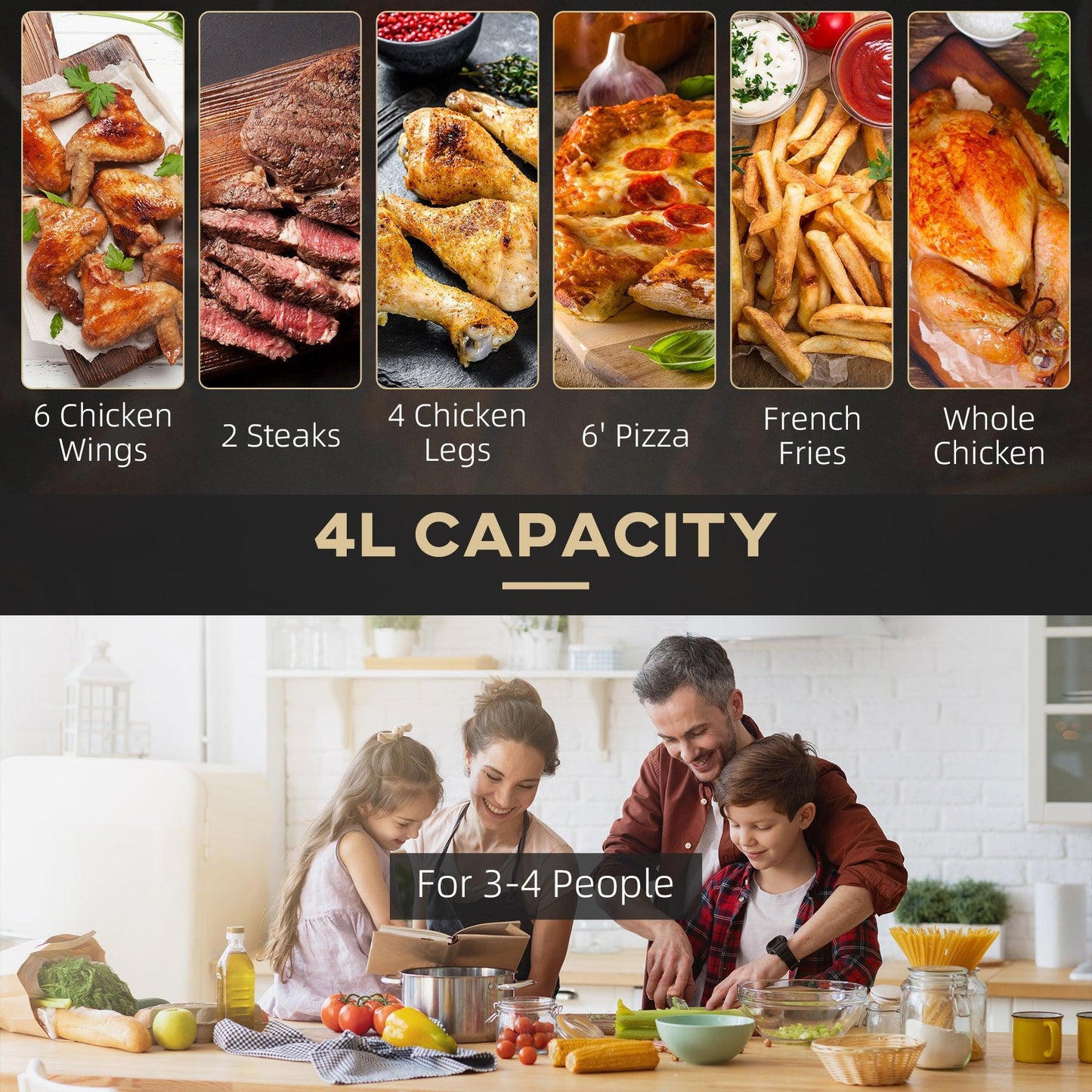 HOMCOM Air Fryer: Efficient 4L Cooking - ALL4U RETAILER LTD