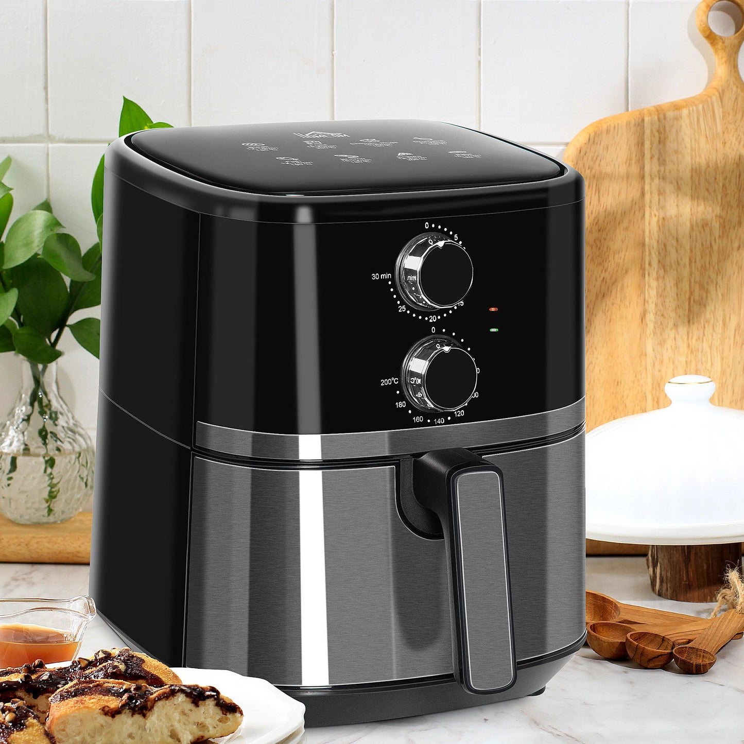 HOMCOM Air Fryer: Rapid Circulation, Adjustable Temp & Timer - ALL4U RETAILER LTD