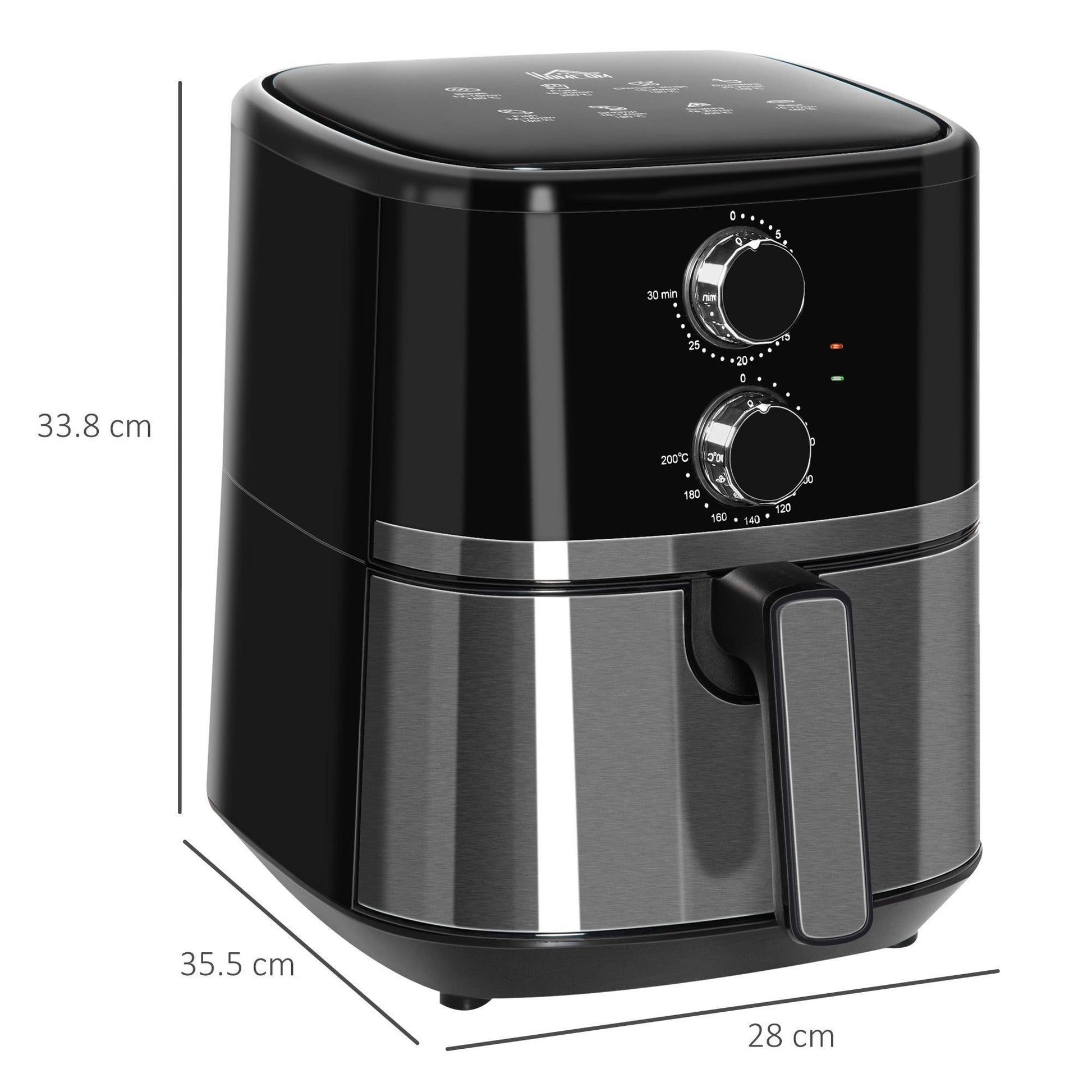 HOMCOM Air Fryer: Rapid Circulation, Adjustable Temp & Timer - ALL4U RETAILER LTD