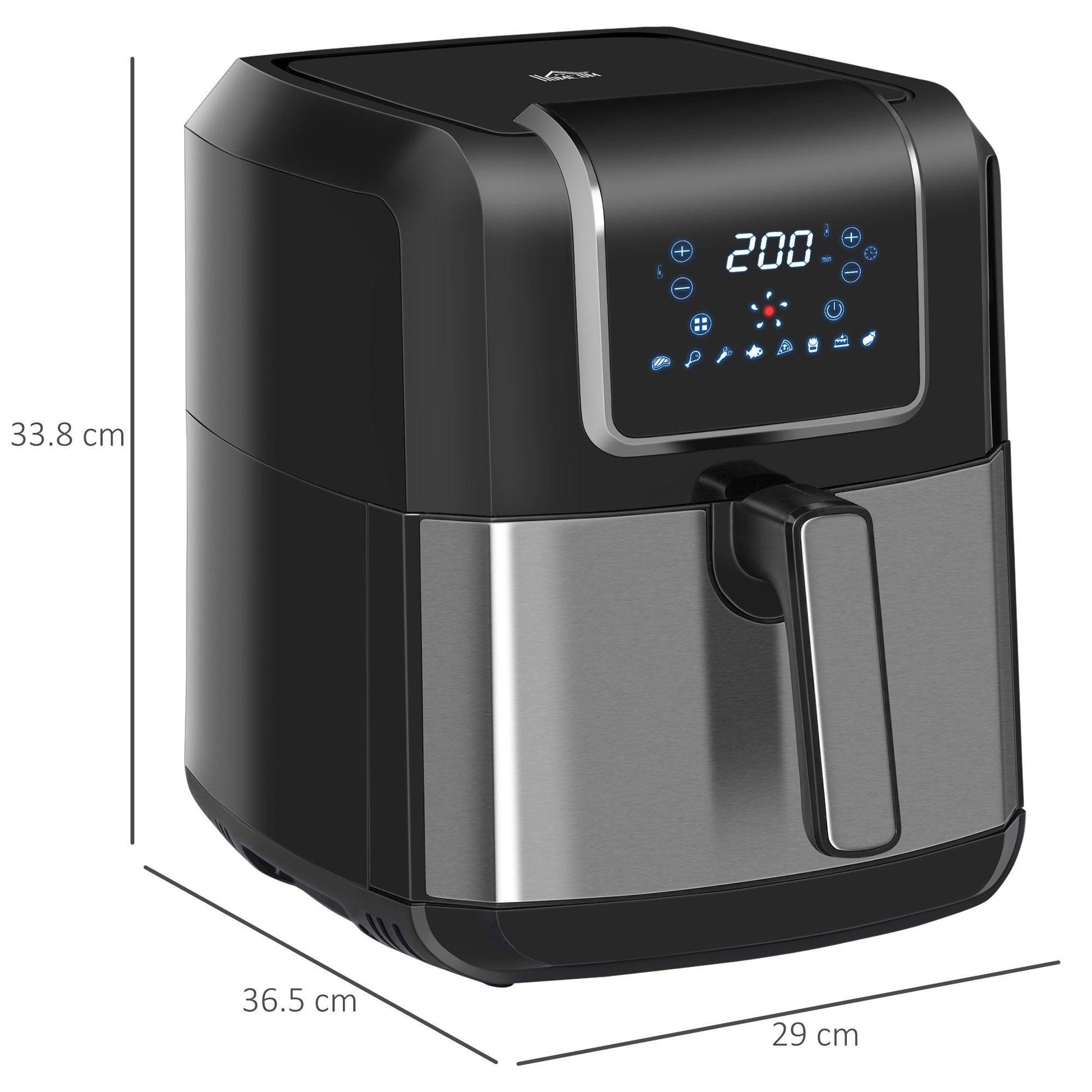 HOMCOM Air Fryer: Rapid Circulation, Timer, Nonstick, 6.5L - ALL4U RETAILER LTD