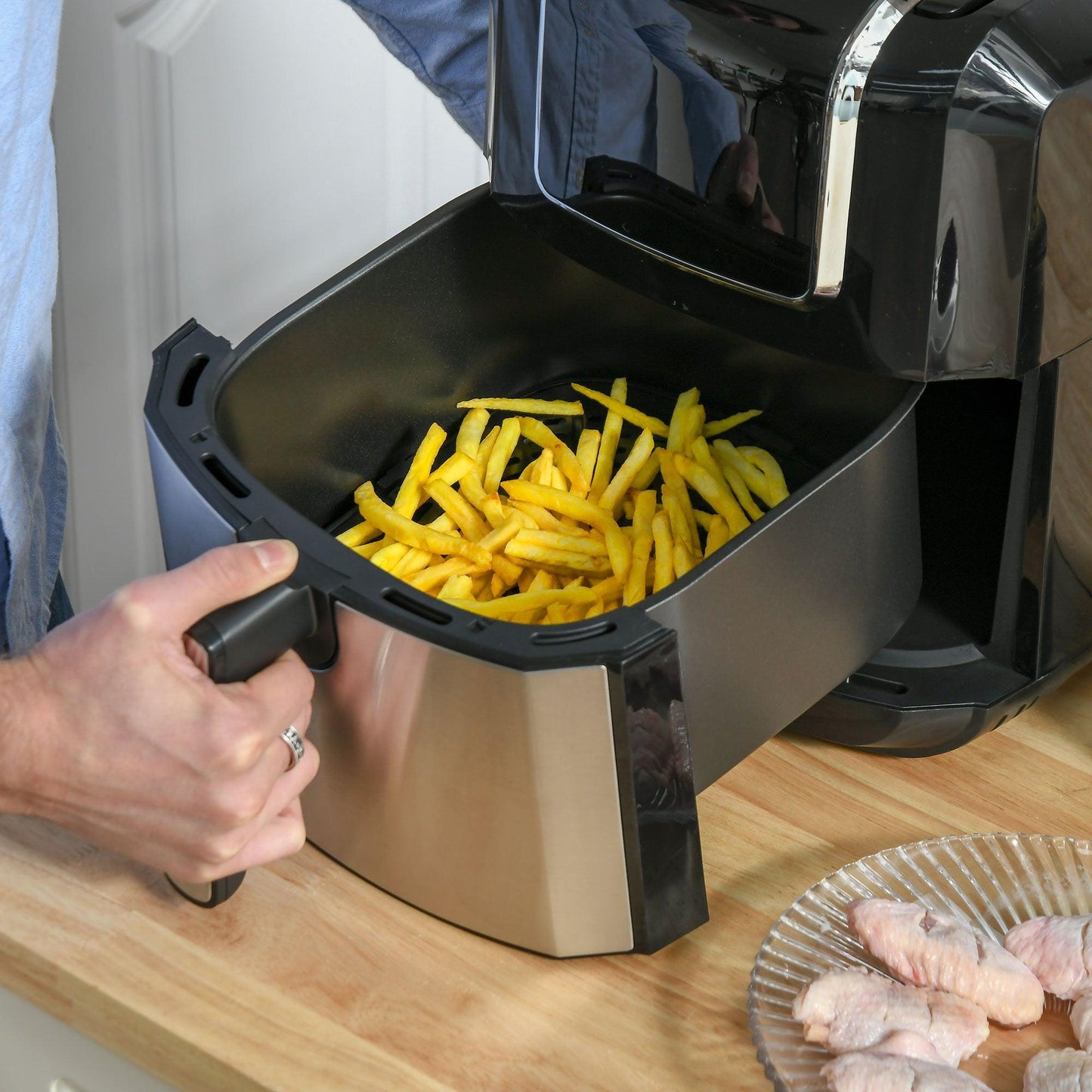 HOMCOM Air Fryer: Rapid Circulation, Timer, Nonstick, 6.5L - ALL4U RETAILER LTD