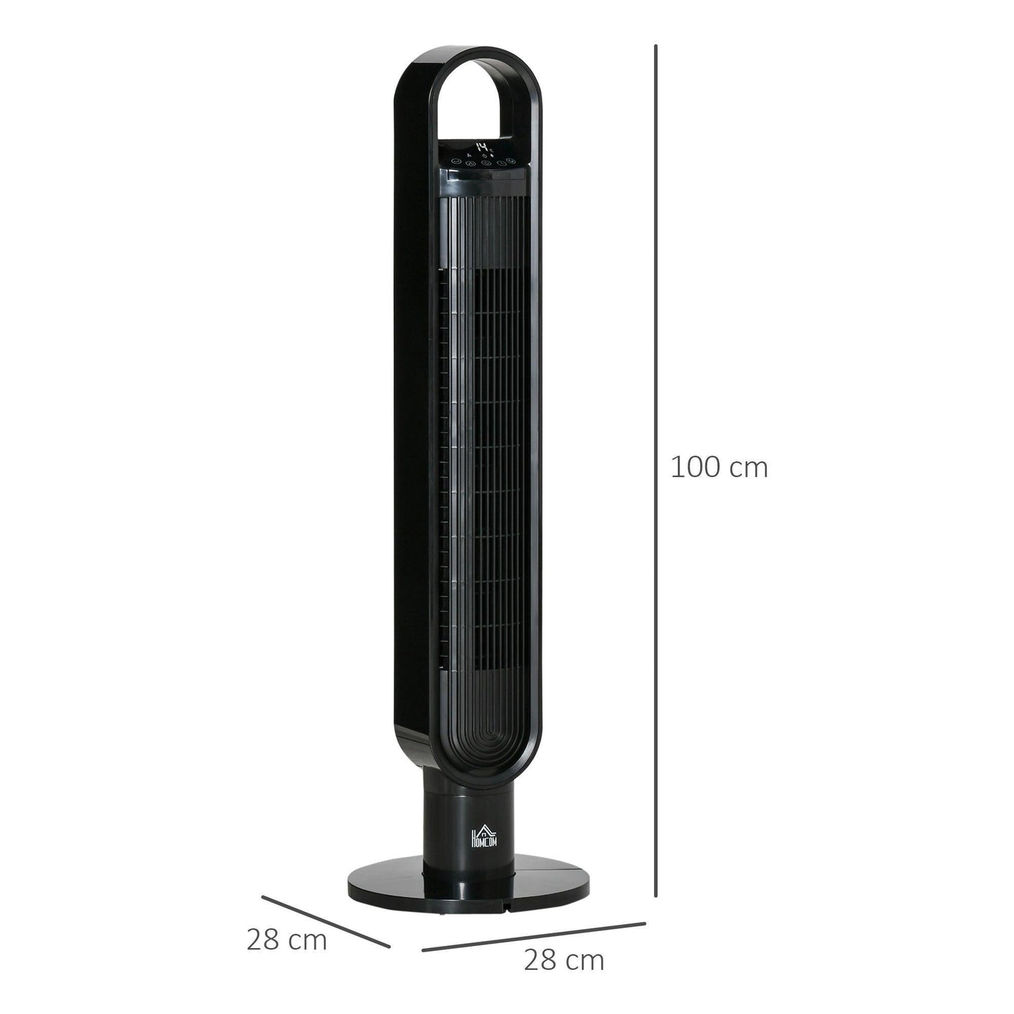 HOMCOM Anion Tower Fan - Bedroom Cooling, Oscillating, 3 Speed - ALL4U RETAILER LTD