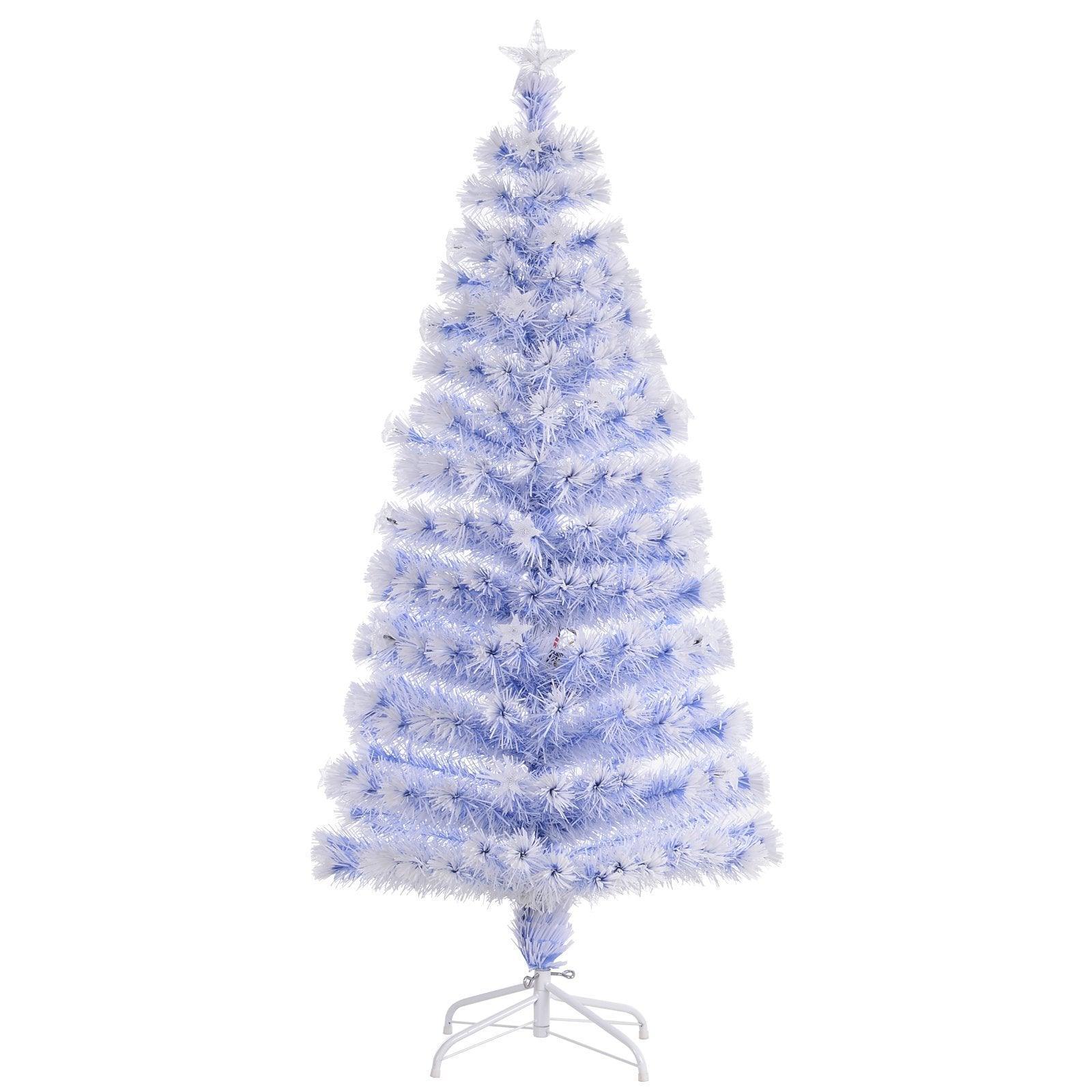 HOMCOM Artificial Fibre Optic Christmas Tree - Pre-Lit 5FT - ALL4U RETAILER LTD