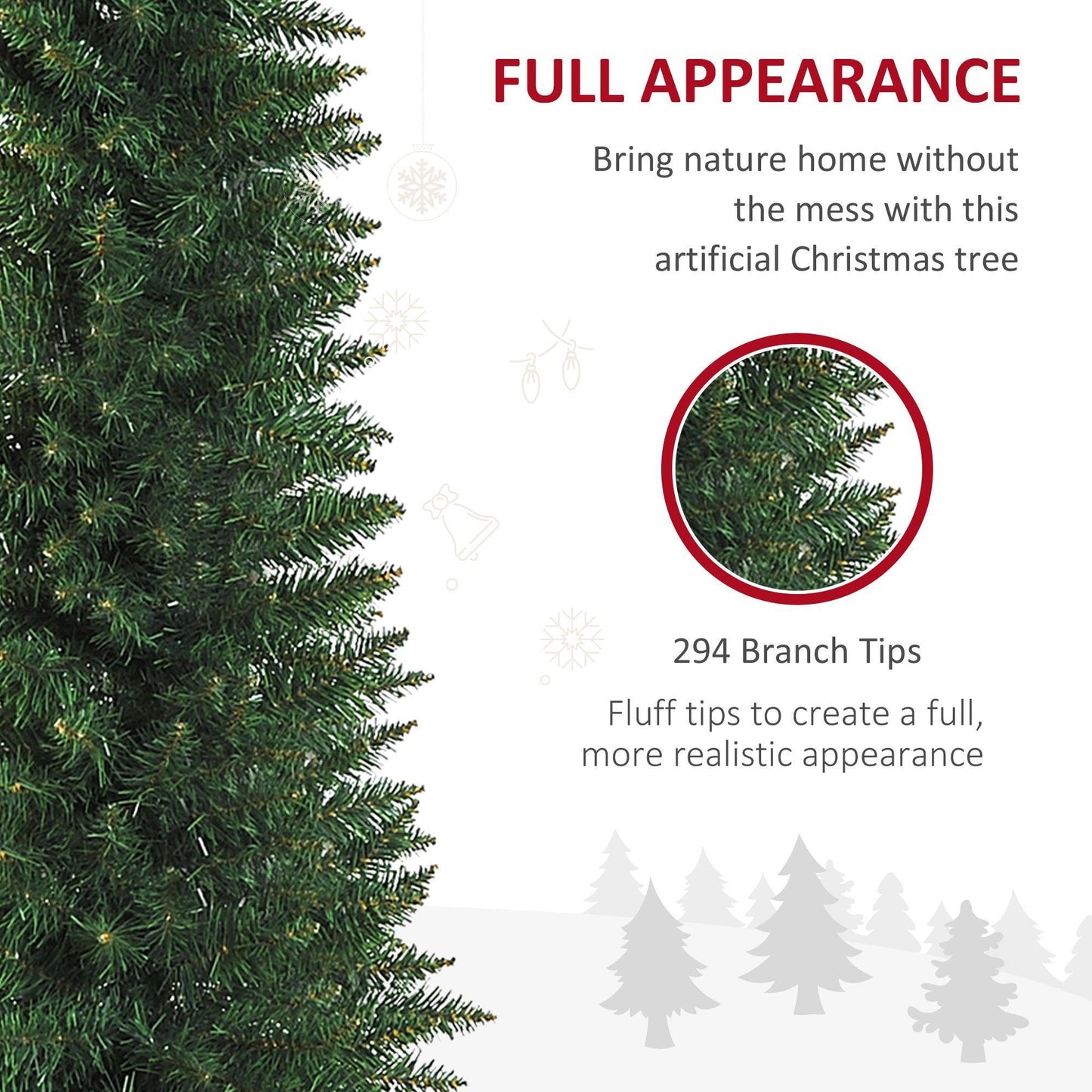 HOMCOM Artificial Green Pine Tree - 1.5m Height - ALL4U RETAILER LTD