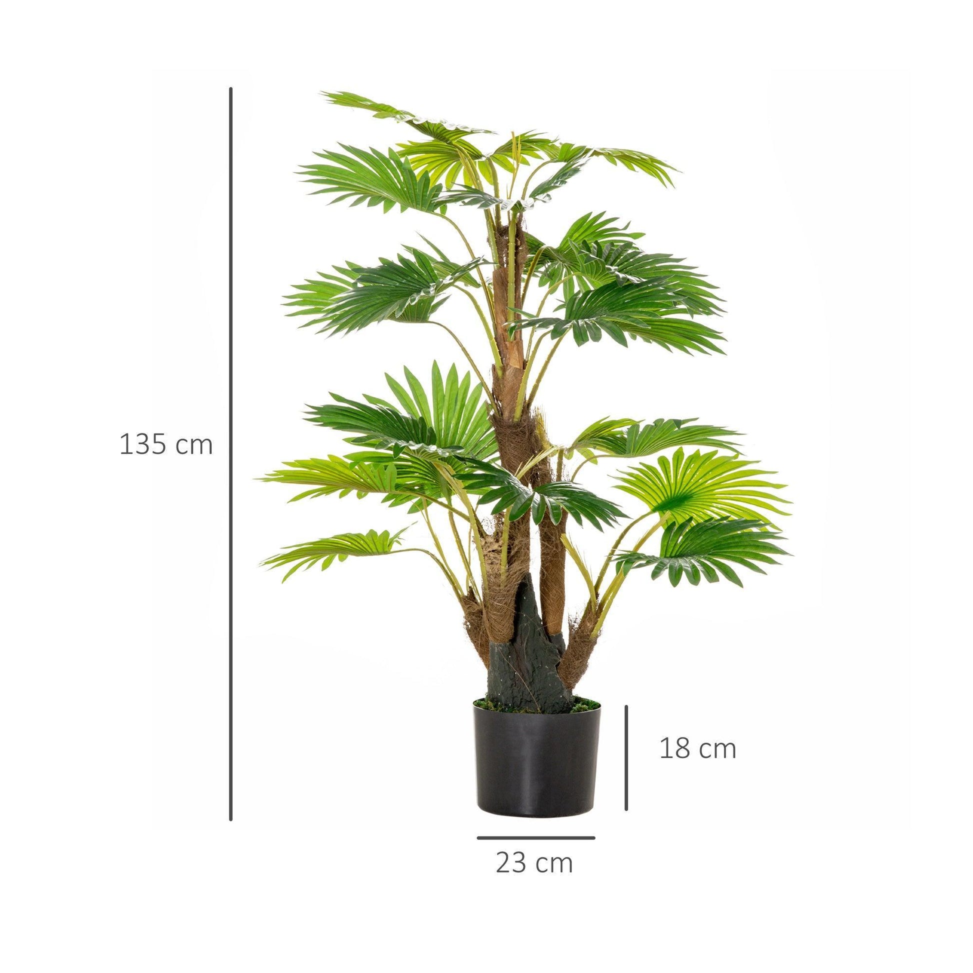 HOMCOM Artificial Palm Tree: Indoor/Outdoor Decor - ALL4U RETAILER LTD