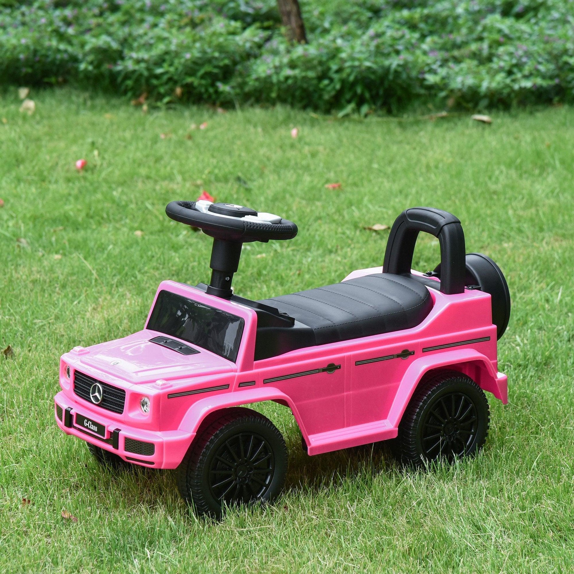 HOMCOM Baby Push Car Mercedes-Benz G350: Horn, Storage-Pink - ALL4U RETAILER LTD