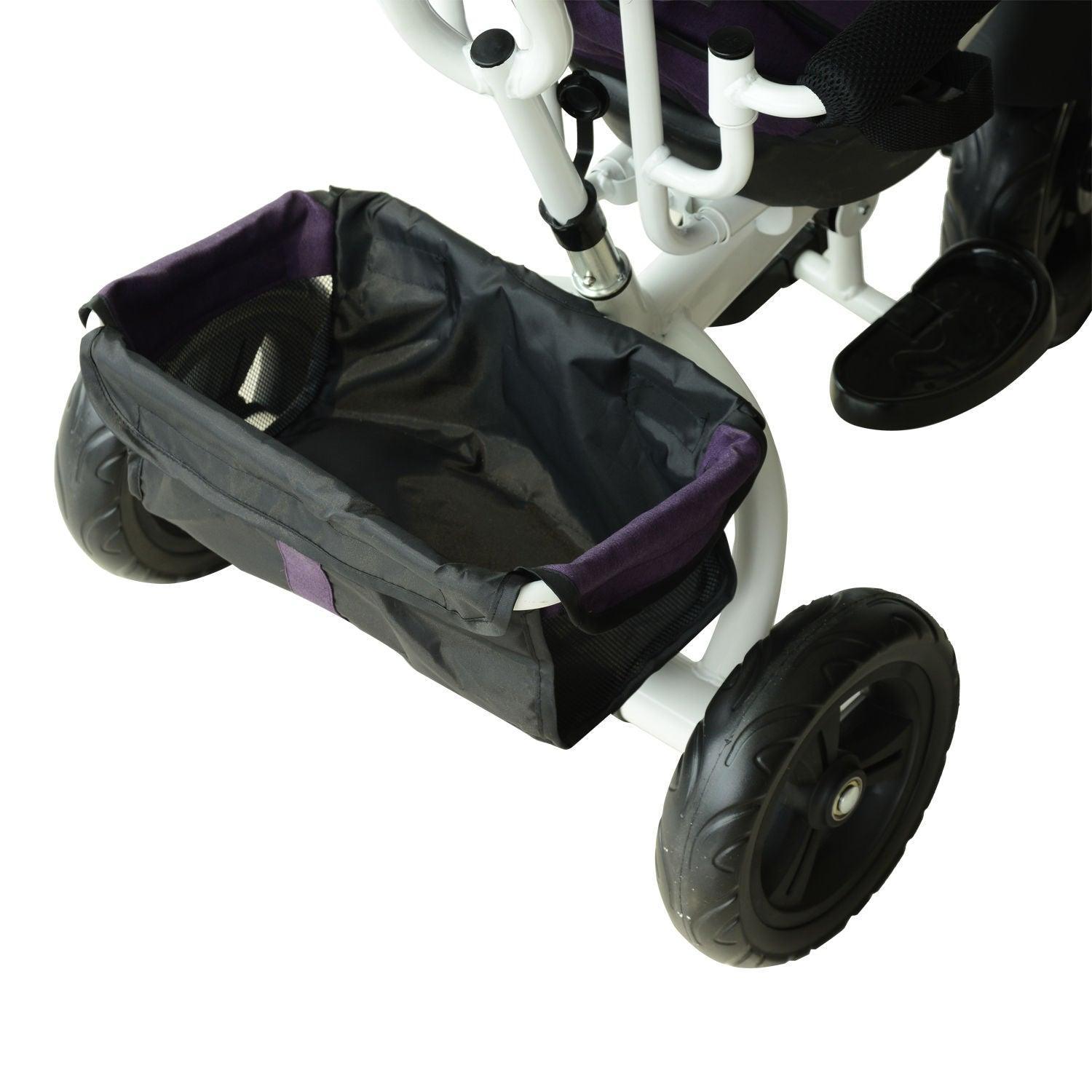 HOMCOM Baby Tricycle - White & Purple - ALL4U RETAILER LTD