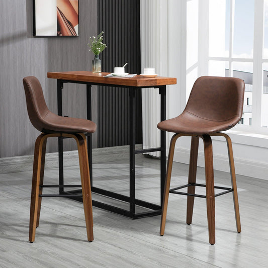 HOMCOM Bar Stools Set - Elegant Kitchen Chairs - ALL4U RETAILER LTD