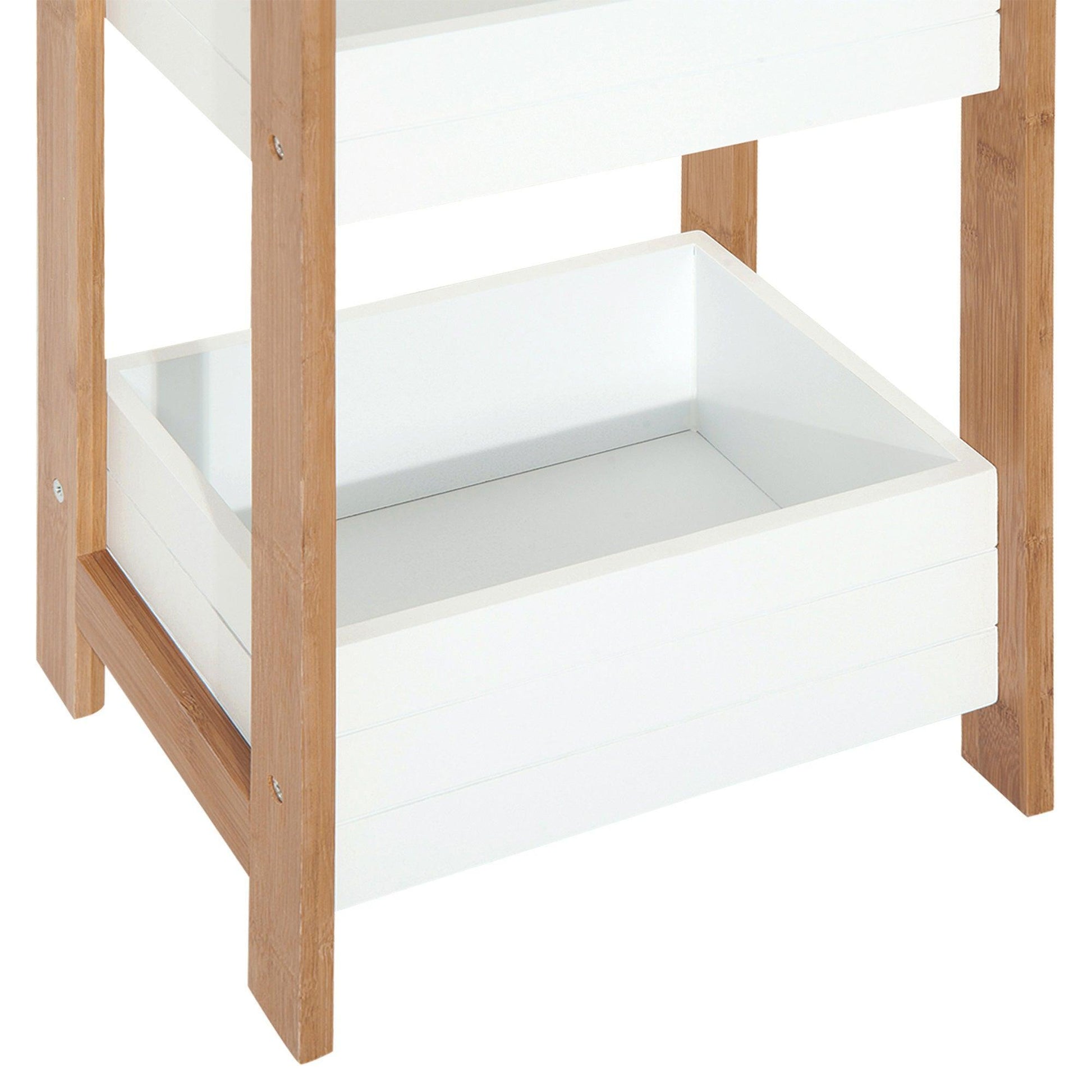 HOMCOM Bathroom Bamboo Storage Rack - ALL4U RETAILER LTD