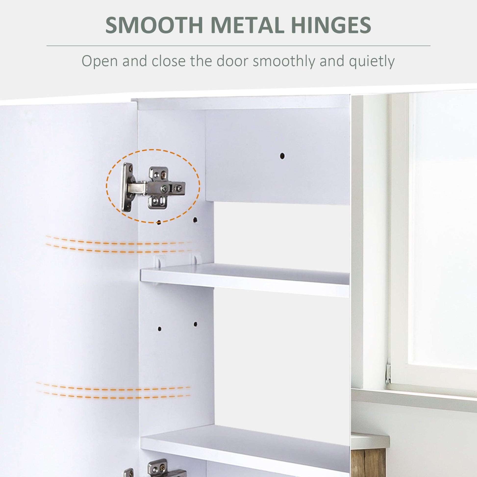 HOMCOM Bathroom Mirror Cabinet: Modern Storage Unit - ALL4U RETAILER LTD