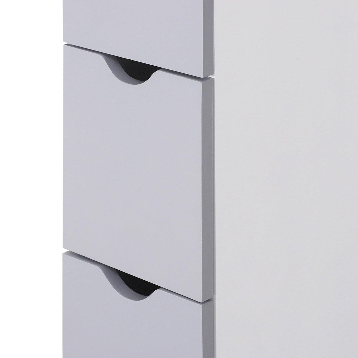 HOMCOM Bathroom Storage Cabinet - Grey & White - ALL4U RETAILER LTD