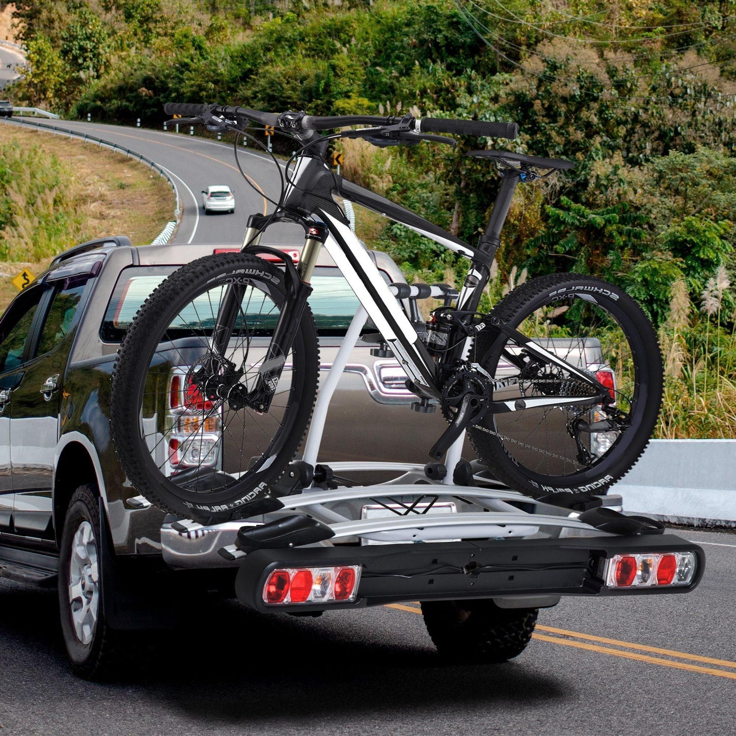 HOMCOM Bicycle Carrier Rear Rack - ALL4U RETAILER LTD