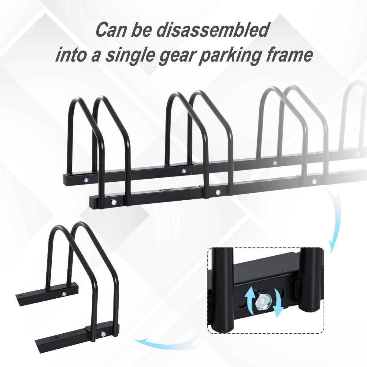 HOMCOM Bike Rack, Steel, Black - ALL4U RETAILER LTD