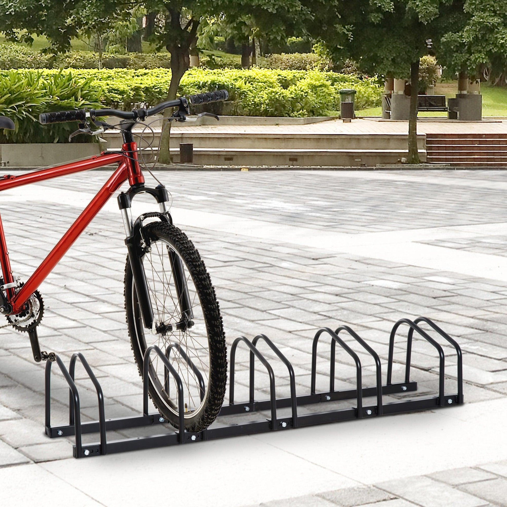 HOMCOM Bike Rack: Compact and Sturdy - ALL4U RETAILER LTD