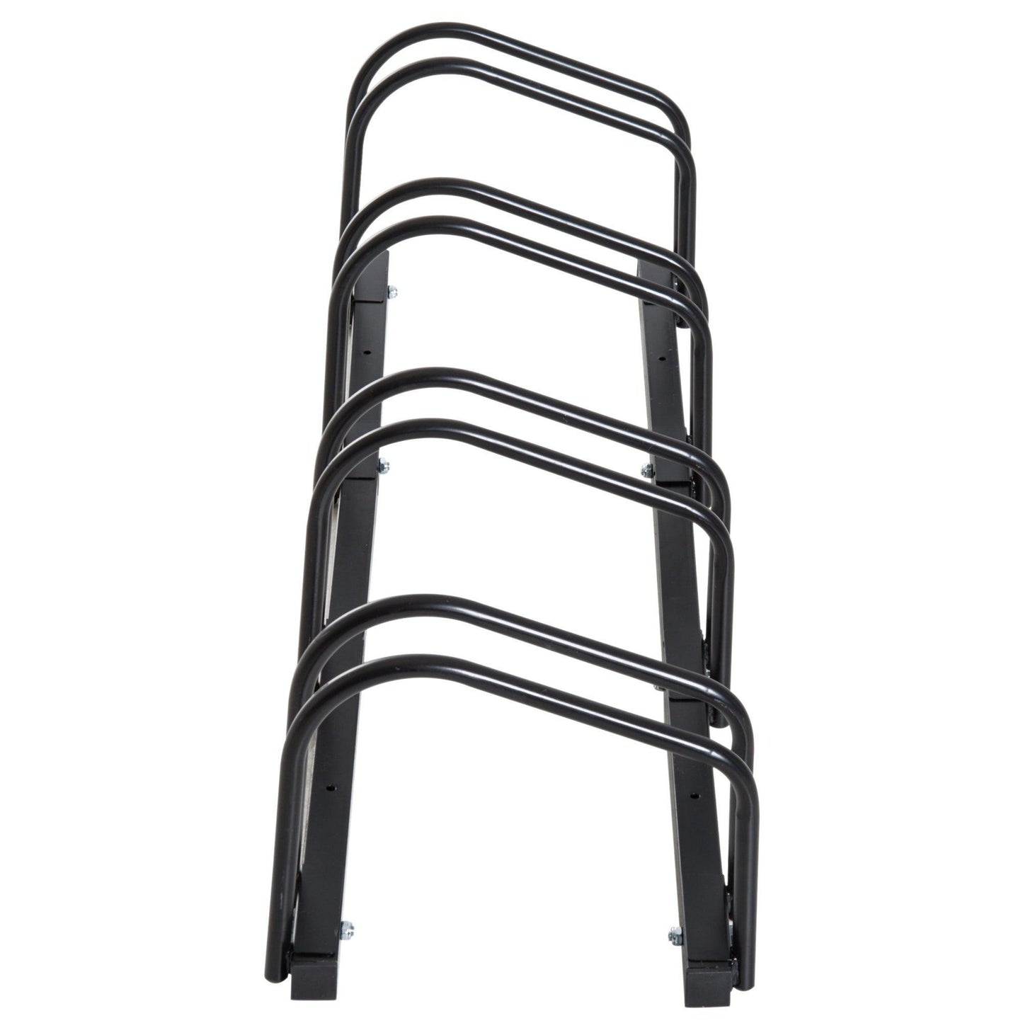 HOMCOM Bike Rack, Steel, Black - ALL4U RETAILER LTD