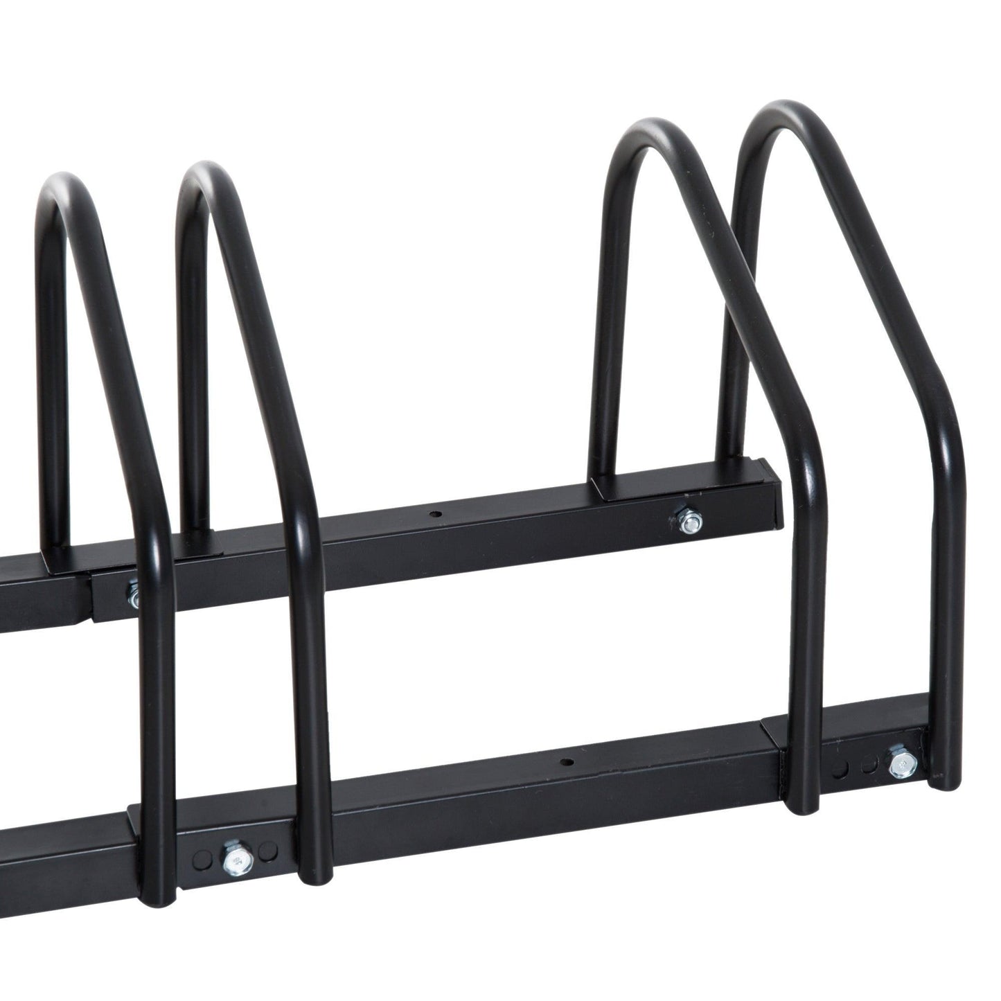 HOMCOM Bike Rack, Steel, Black - ALL4U RETAILER LTD