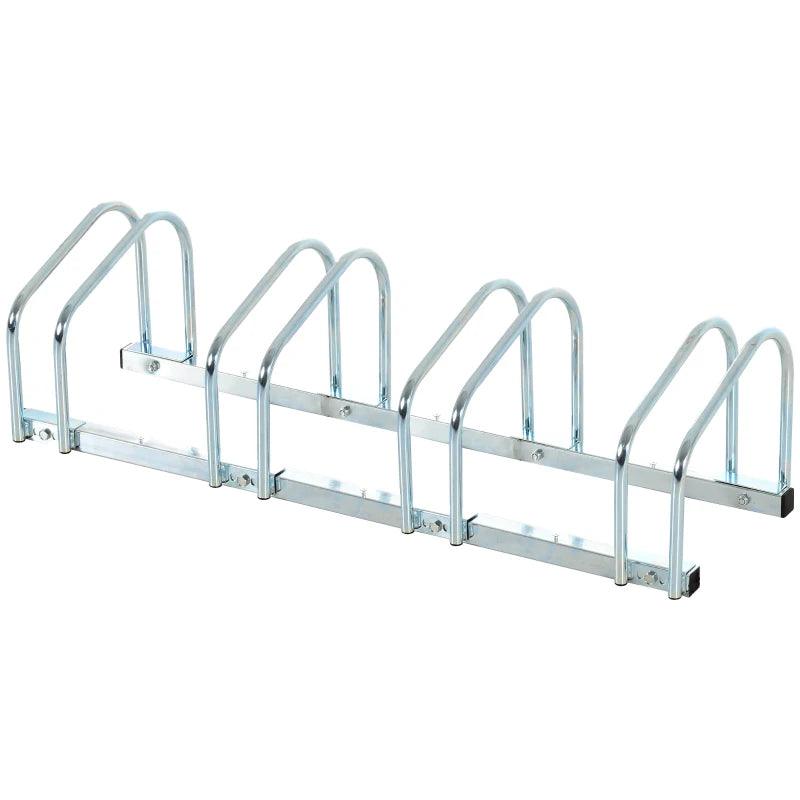 HOMCOM Bike Stand | Floor/Wall Mount | Cycle Storage (4 Racks) - ALL4U RETAILER LTD