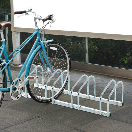 HOMCOM Bike Stand Parking Rack: Secure Cycle Storage - ALL4U RETAILER LTD