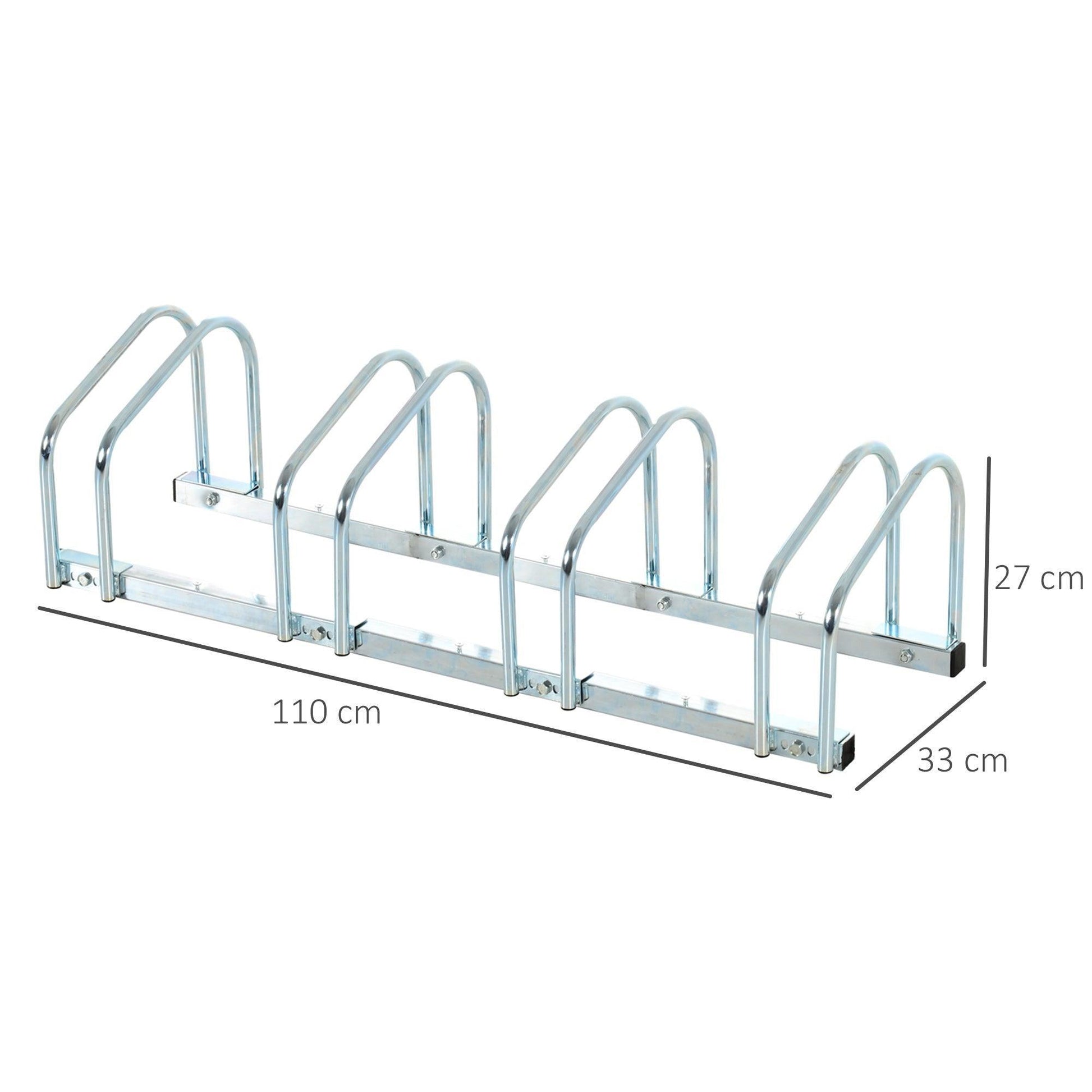 HOMCOM Bike Stand Parking Rack: Secure Cycle Storage - ALL4U RETAILER LTD