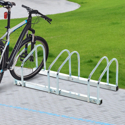 HOMCOM Bike Stand Rack - Compact Storage Solution - ALL4U RETAILER LTD