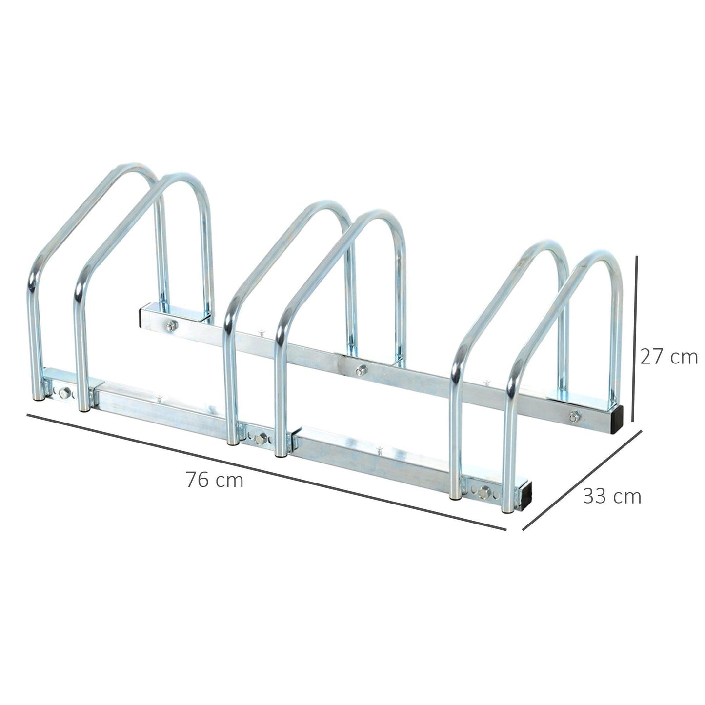 HOMCOM Bike Stand Rack - Compact Storage Solution - ALL4U RETAILER LTD