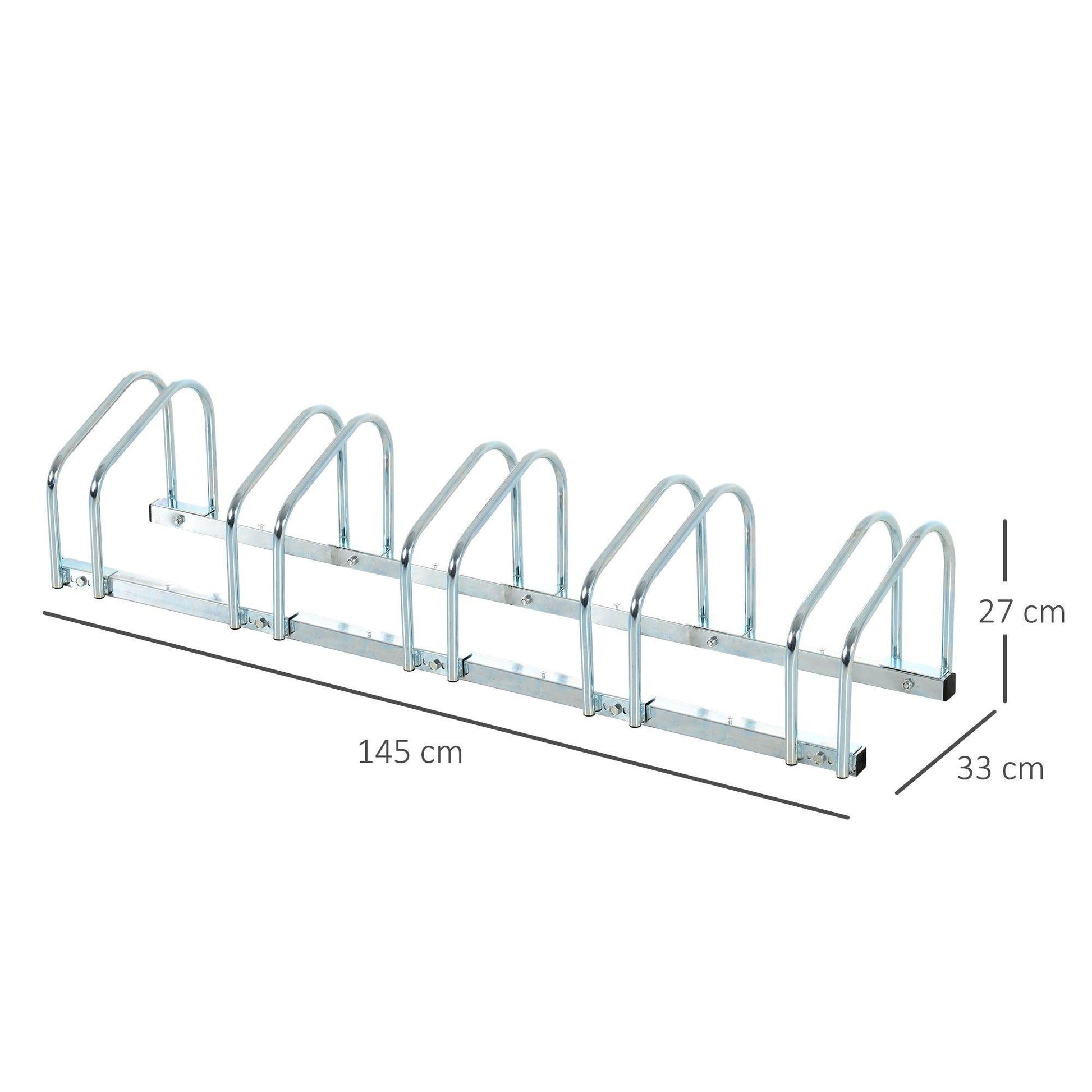 HOMCOM Bike Storage Rack - Secure and Compact - ALL4U RETAILER LTD