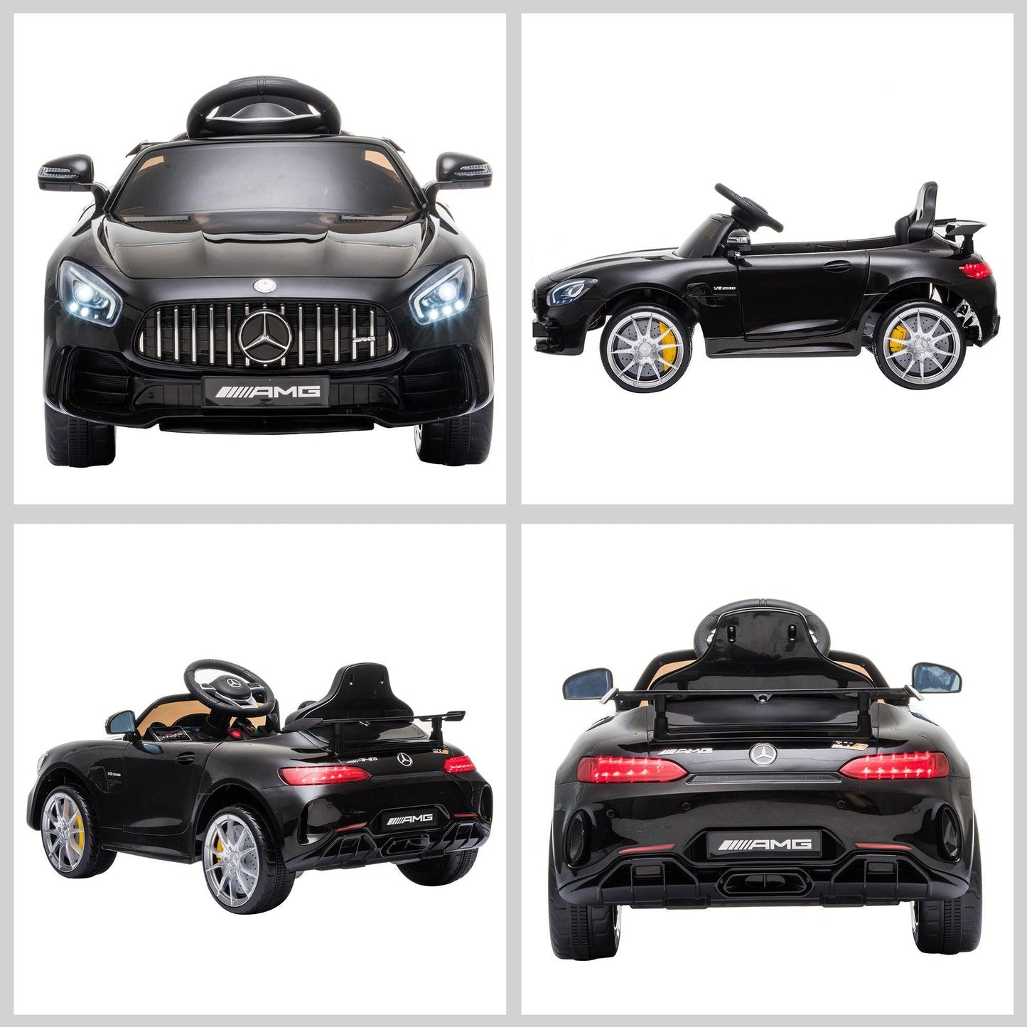 HOMCOM Black Kids Electric Ride-On Car with Remote Control - ALL4U RETAILER LTD