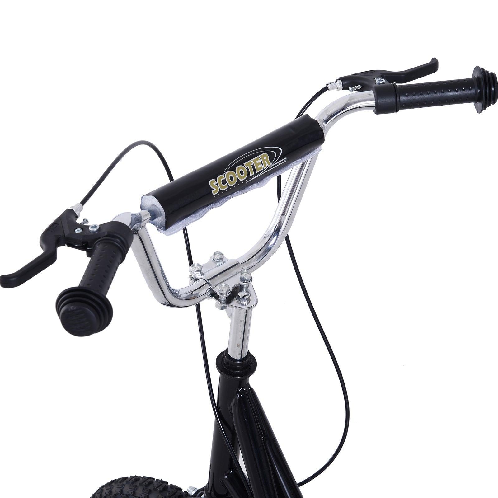 HOMCOM Black Pneumatic 16 Tire Scooter - ALL4U RETAILER LTD