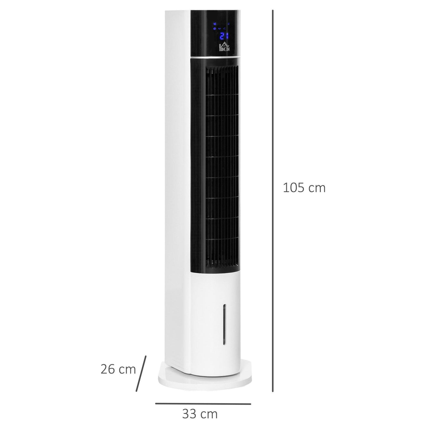 HOMCOM Bladeless Air Cooler with Remote Control - 3 Modes, Timer - ALL4U RETAILER LTD