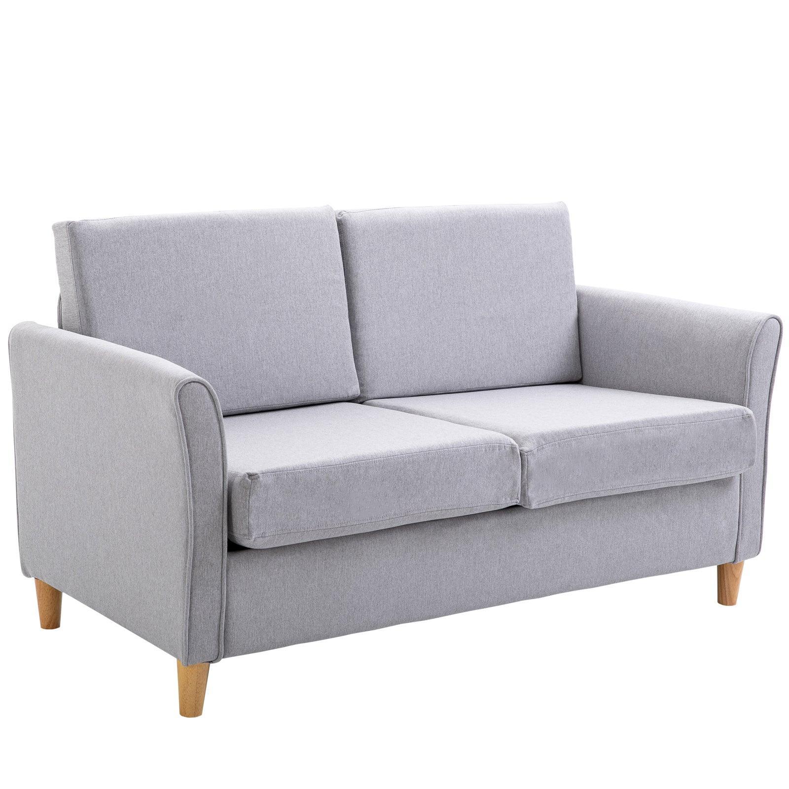 HOMCOM Blue Loveseat Couch - Compact Double Seater - ALL4U RETAILER LTD