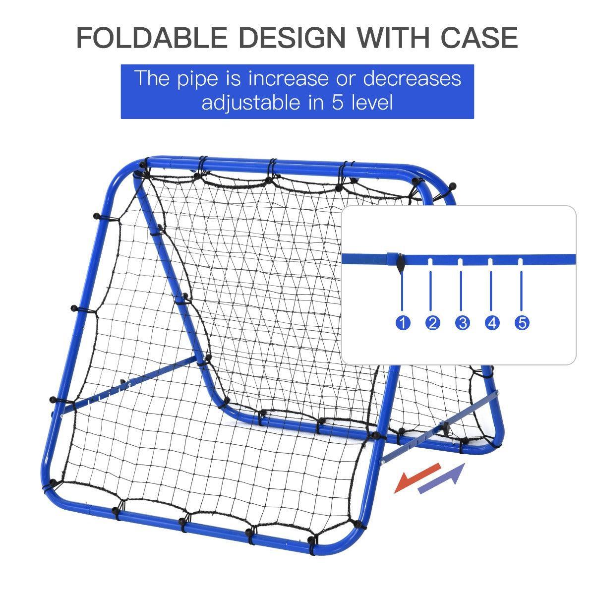 HOMCOM Blue Outdoor Rebounder Net - Double-Sided - ALL4U RETAILER LTD