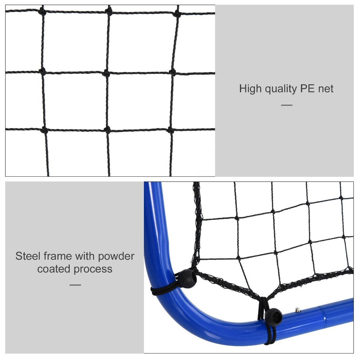 HOMCOM Blue Outdoor Rebounder Net - Double-Sided - ALL4U RETAILER LTD