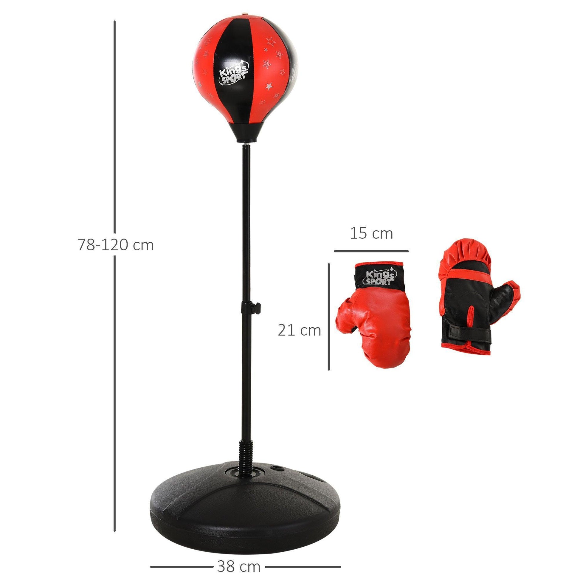 HOMCOM Boxing Punch Ball Set - Adjustable, Rebound Game - ALL4U RETAILER LTD