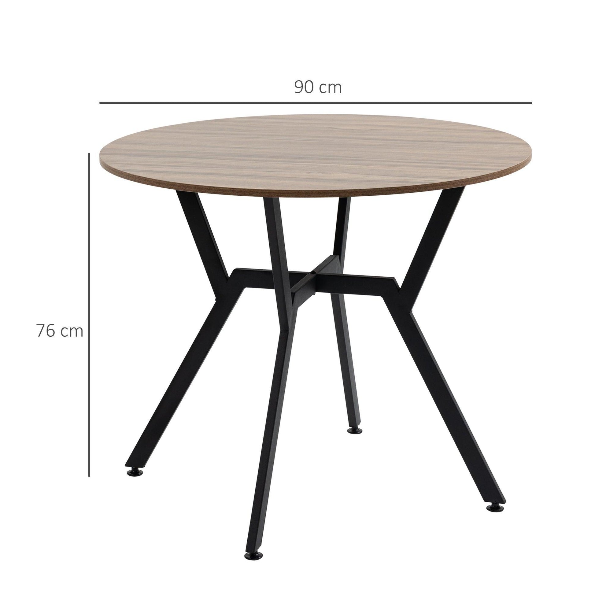 HOMCOM Brown Dining Table with Anti-slip Foot Pads - ALL4U RETAILER LTD