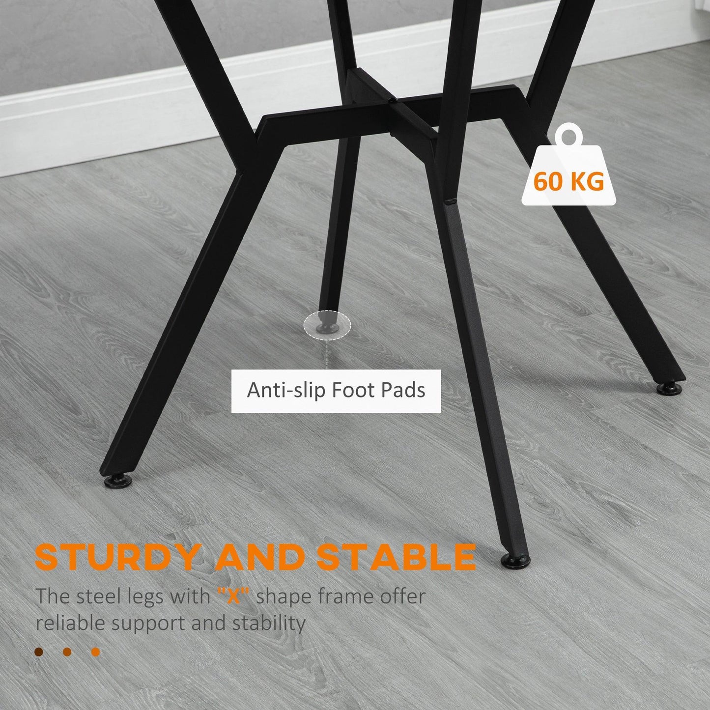 HOMCOM Brown Dining Table with Anti-slip Foot Pads - ALL4U RETAILER LTD