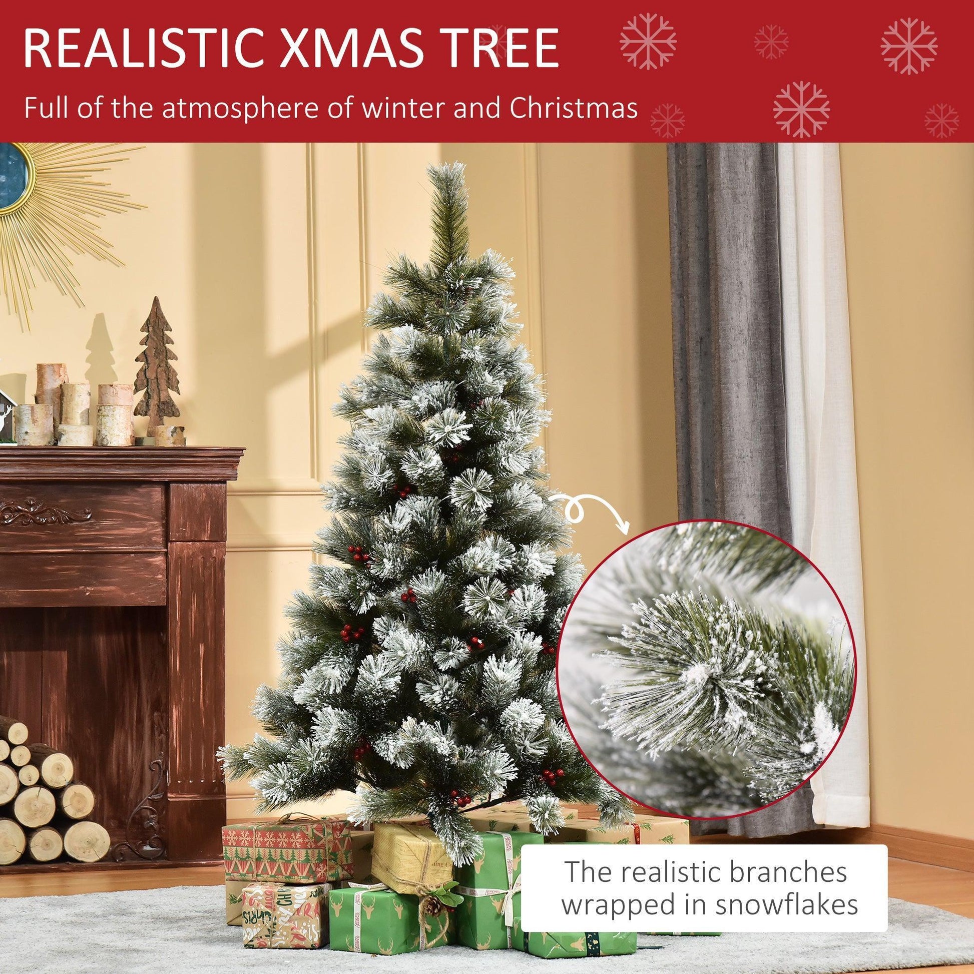 HOMCOM Christmas Tree 150cm - Green - ALL4U RETAILER LTD