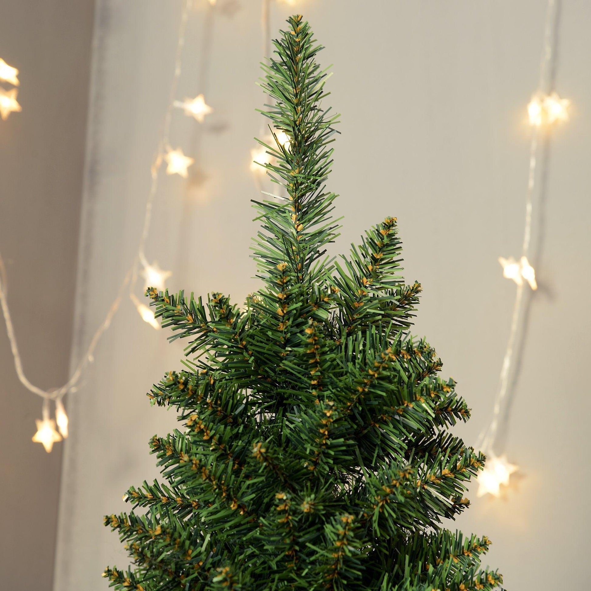 HOMCOM Christmas Tree - 2.1m Pine, Plastic Stand - ALL4U RETAILER LTD