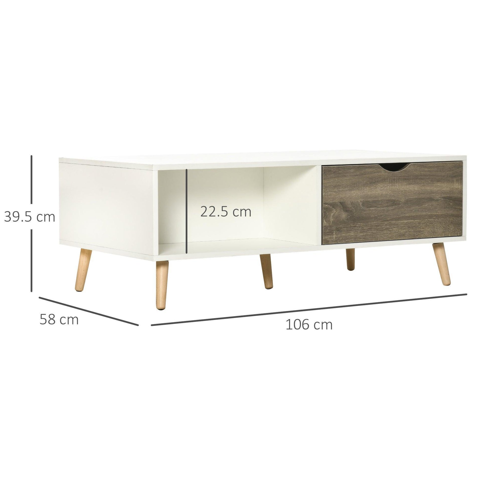 HOMCOM Modern White Coffee Table with Storage: A Stylish Essential - ALL4U RETAILER LTD